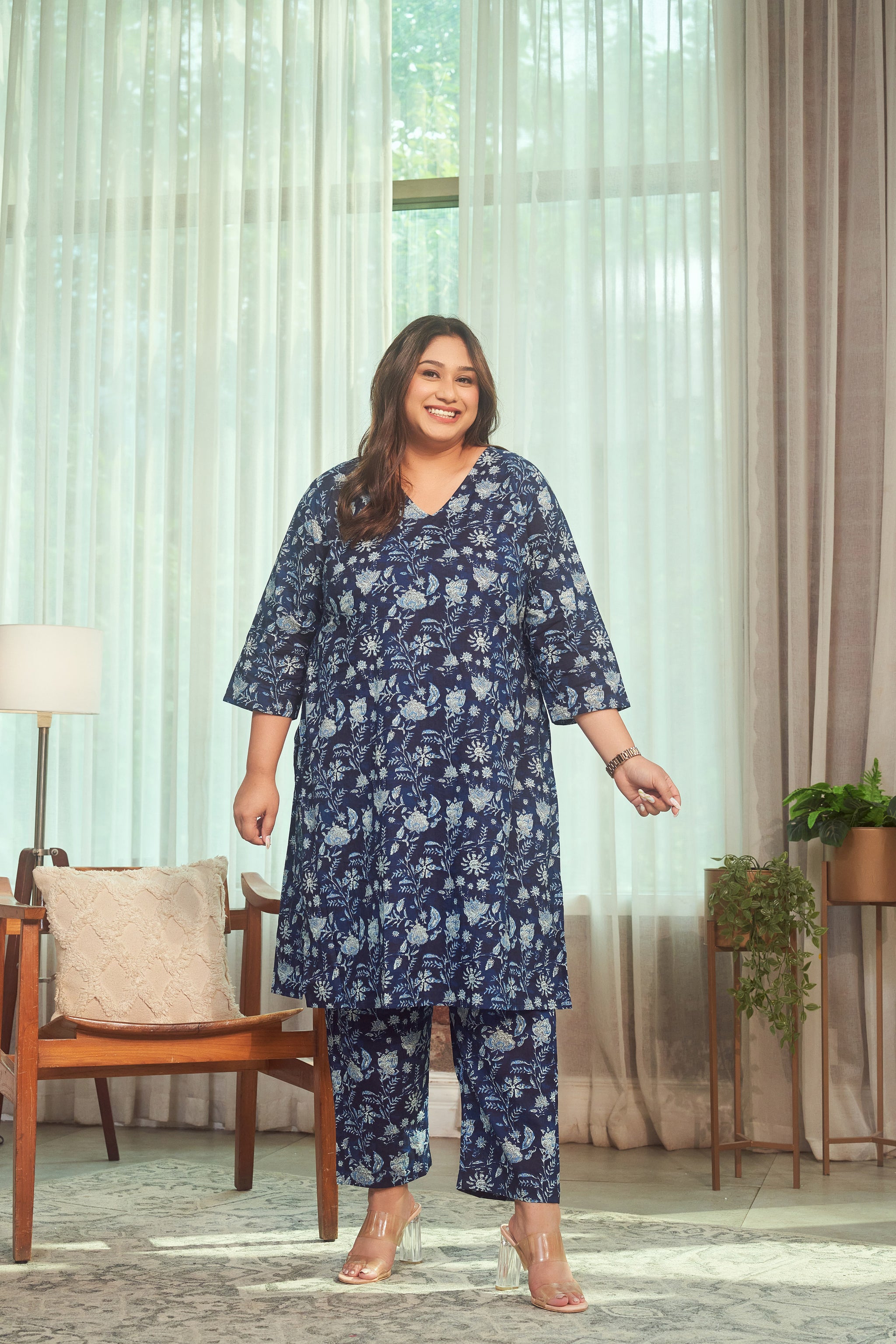 Navy Blue Shagun Kurti set