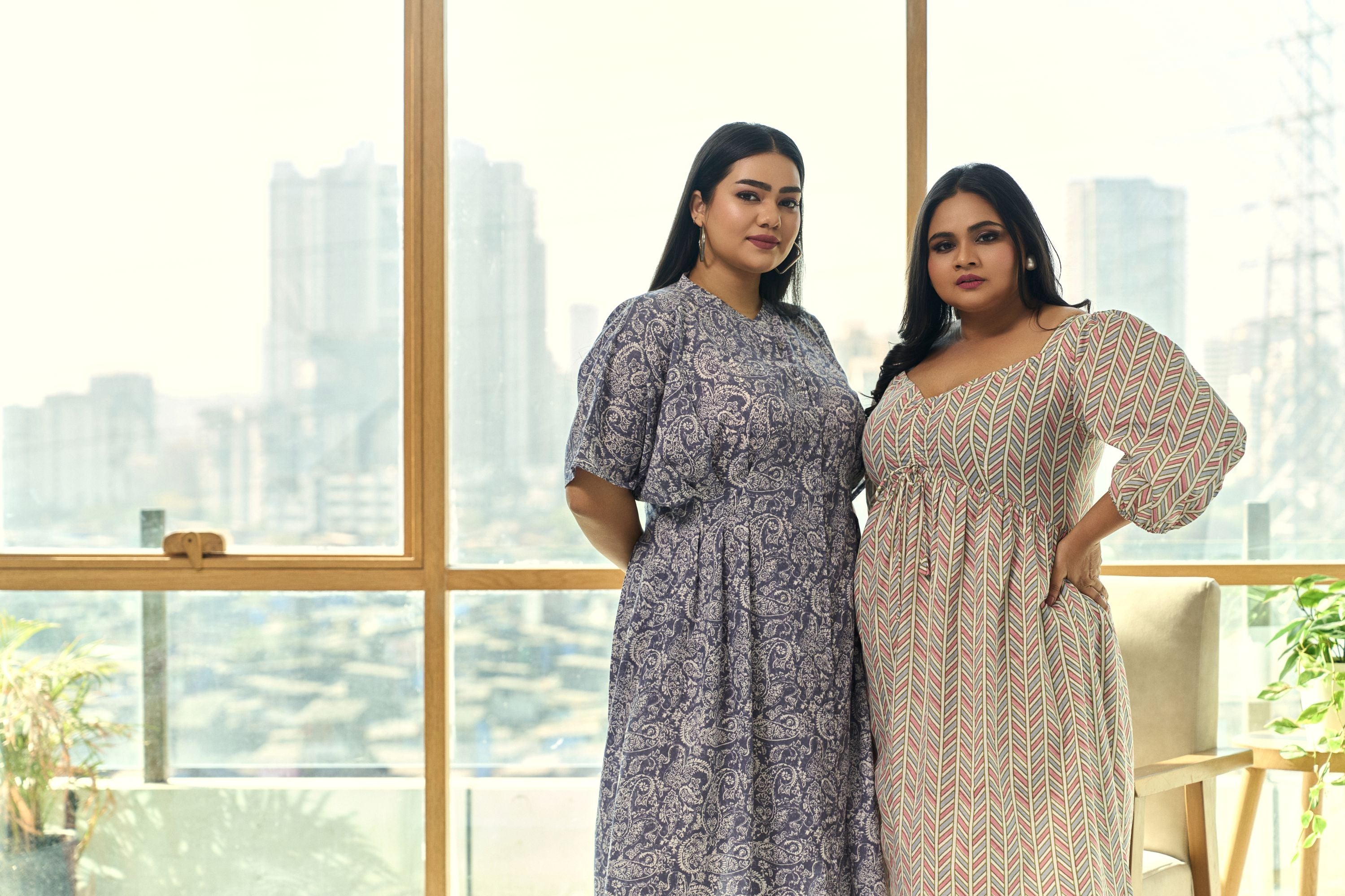 Summer Chic Pleated Screen Print Cotton Maxi Dress