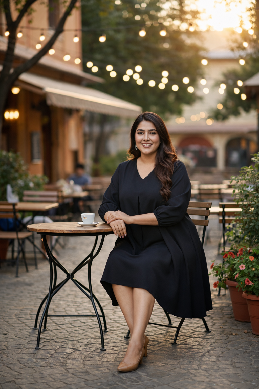 Pitch Black Short Linen Dress