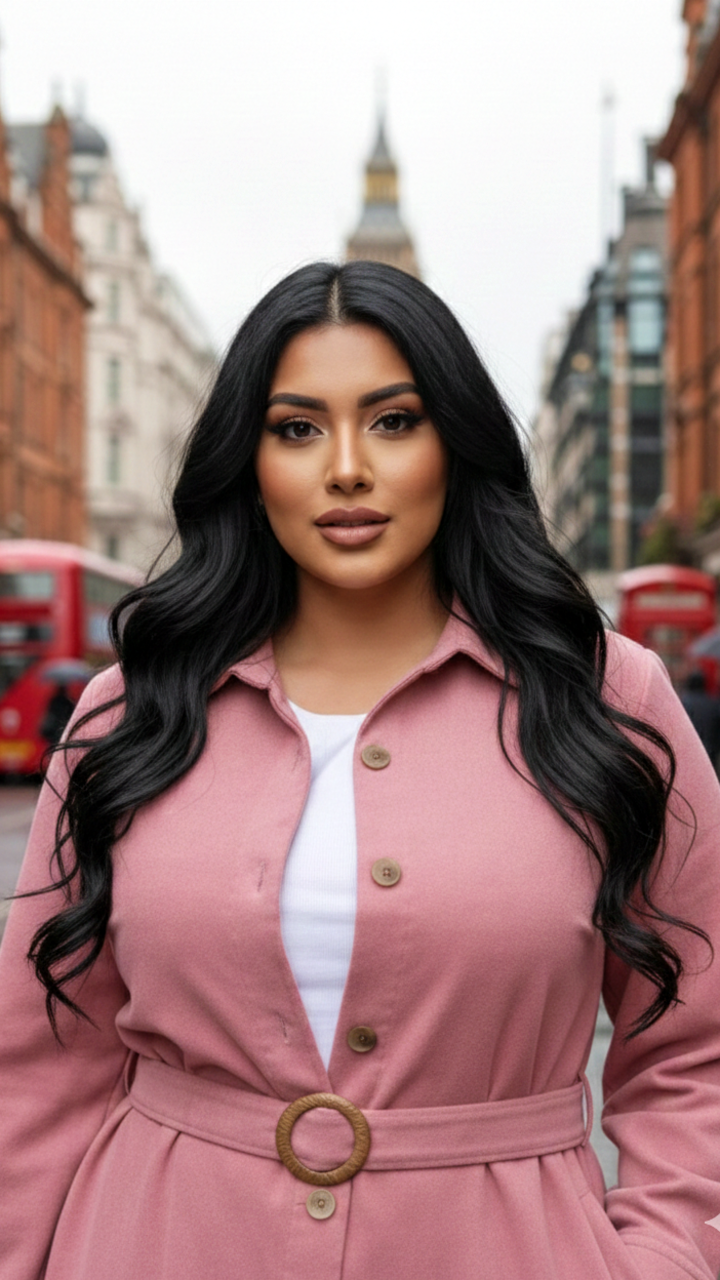 Salmon Pink Midi Shirt Dress