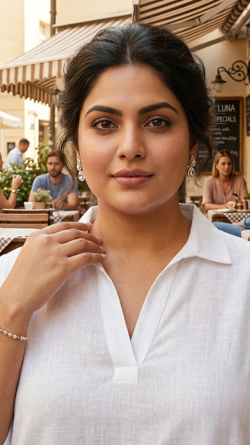 Plus Size White Cotton Co-Ord Set for Women – Relaxed Fit Casual & Lounge Wear