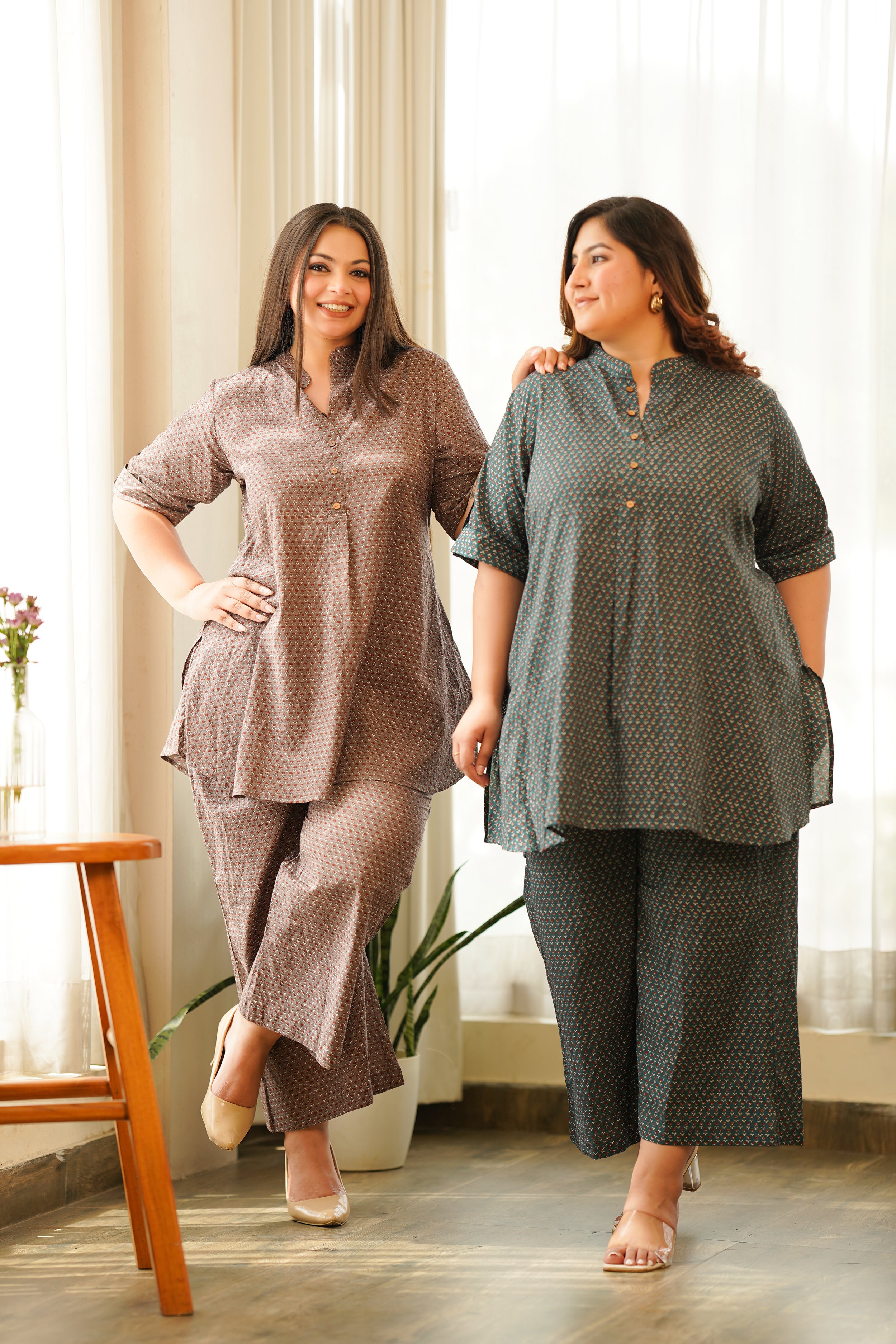 Taupe Brown Booti Co-ord Set