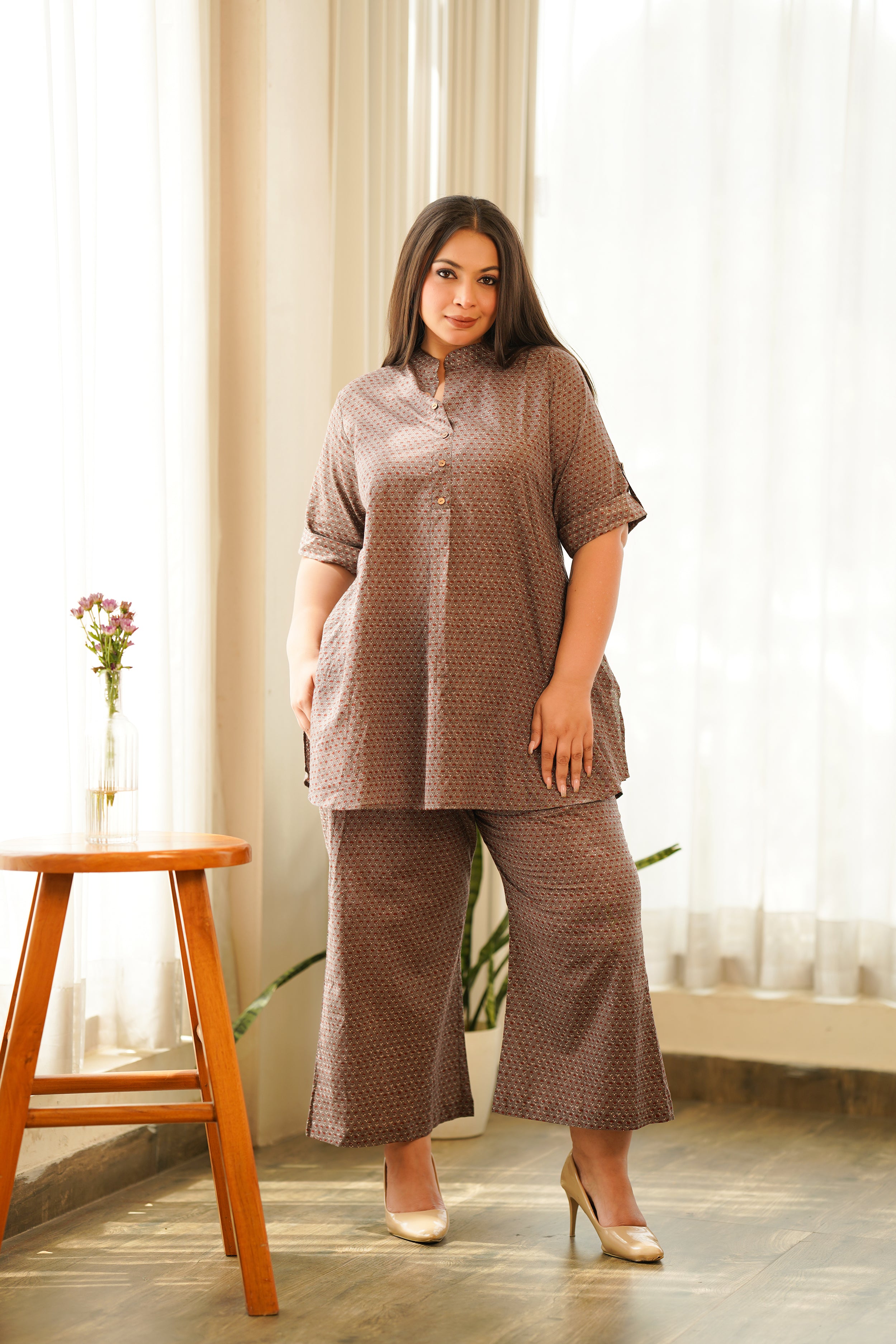 Taupe Brown Booti Co-ord Set