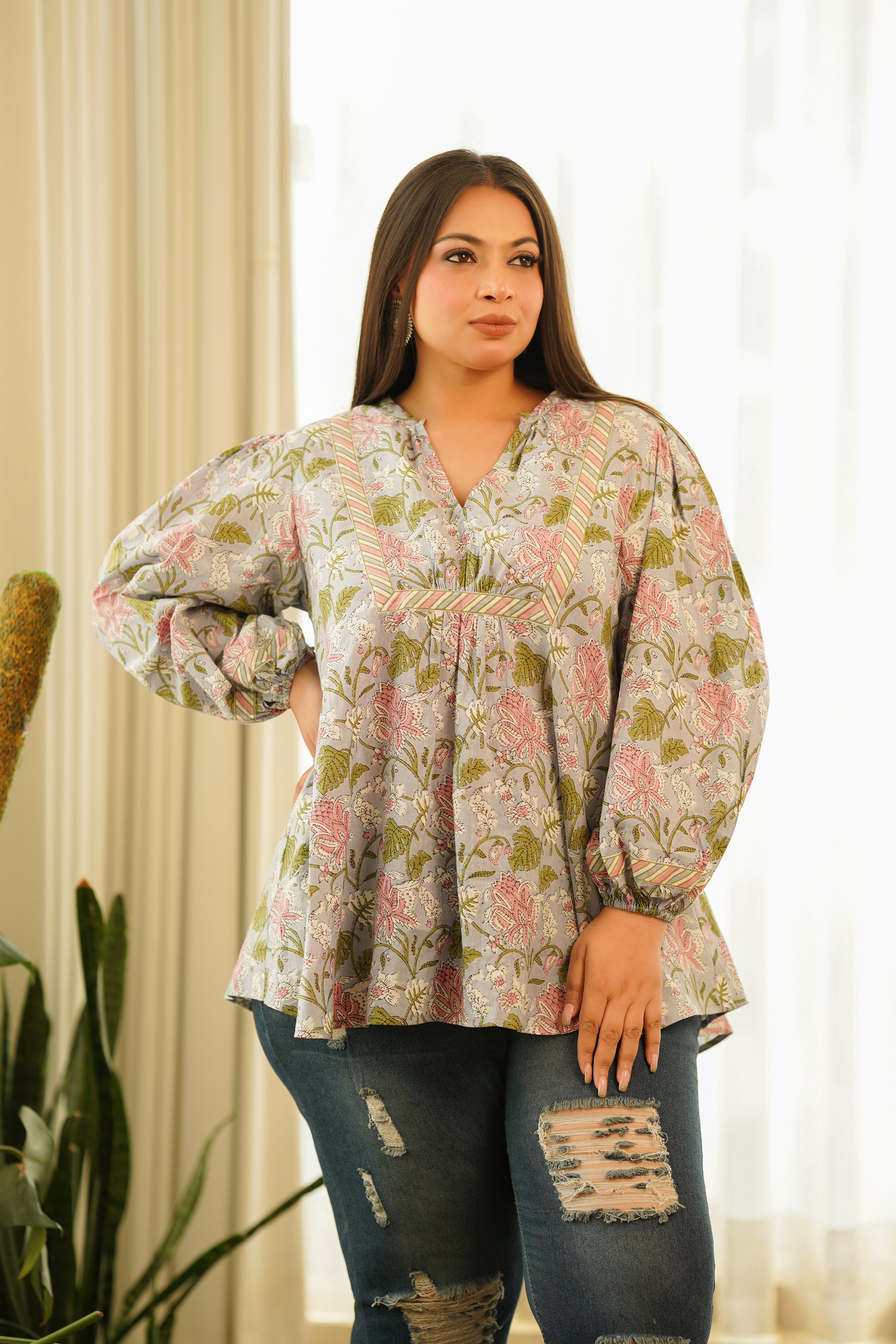 Tropical Blue Flared Top