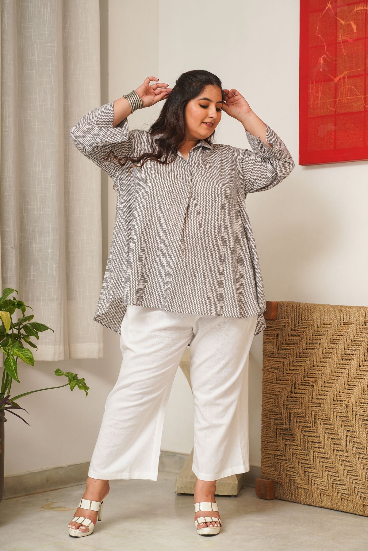 Timeless Grey 100% Cotton Comfort Top