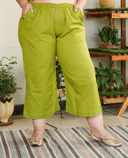 Forest Green Linen Culottes