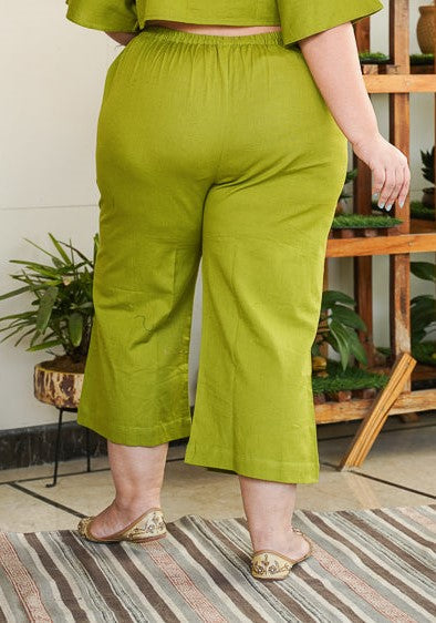 Forest Green Linen Culottes