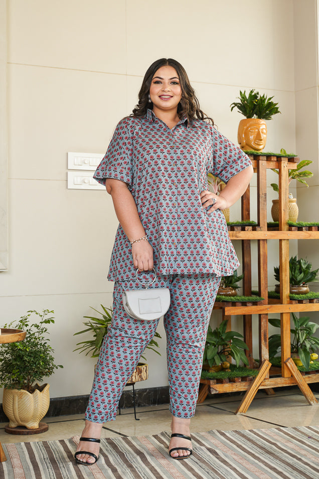 Trapeze Shirt Co-ord Set