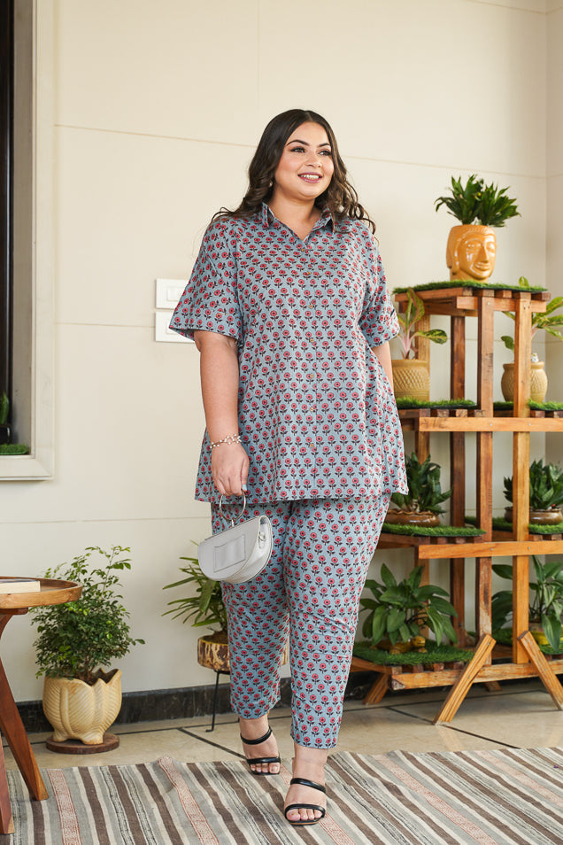 Trapeze Shirt Co-ord Set