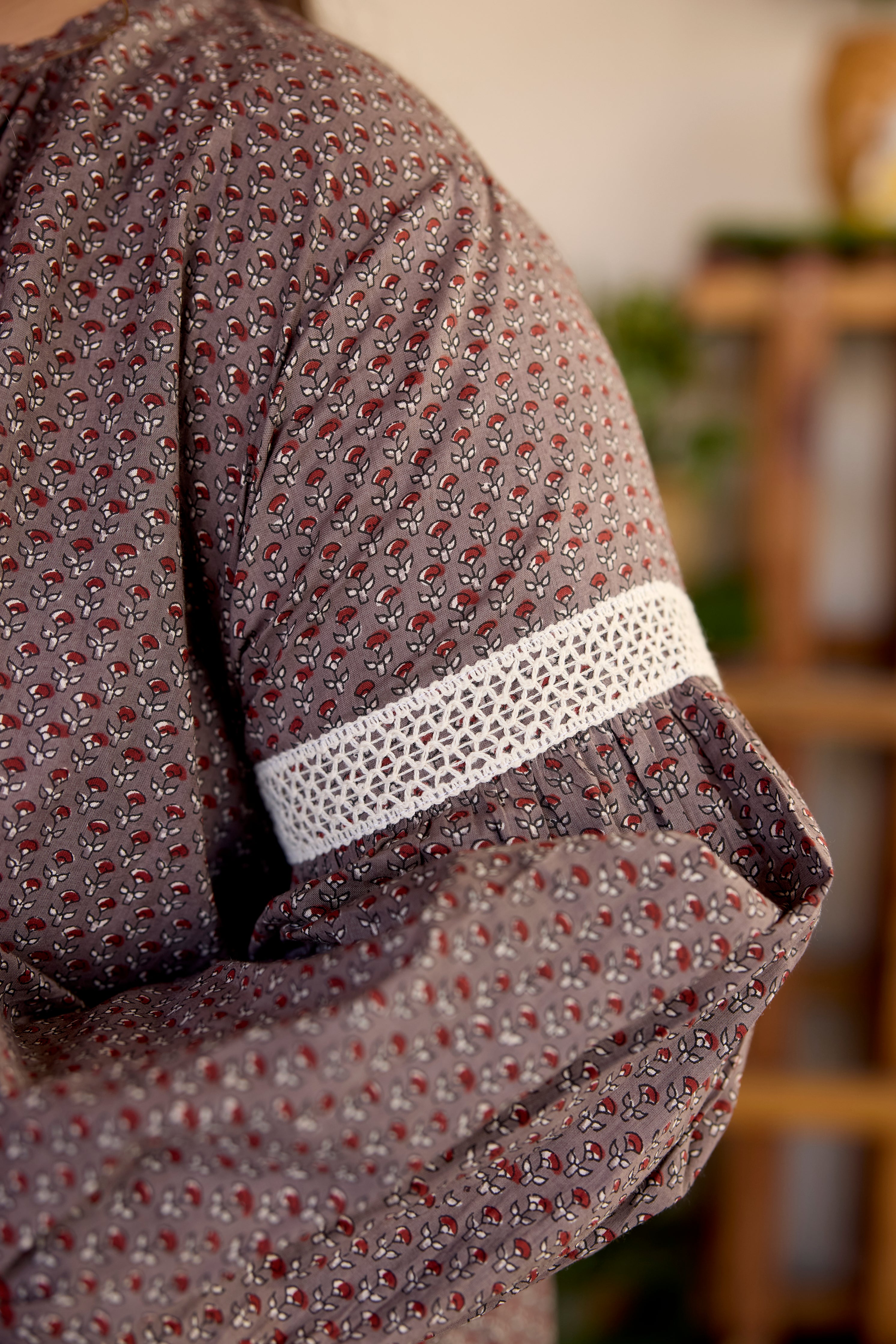 Rustic Charm Sanganeri print Top (Only Top)