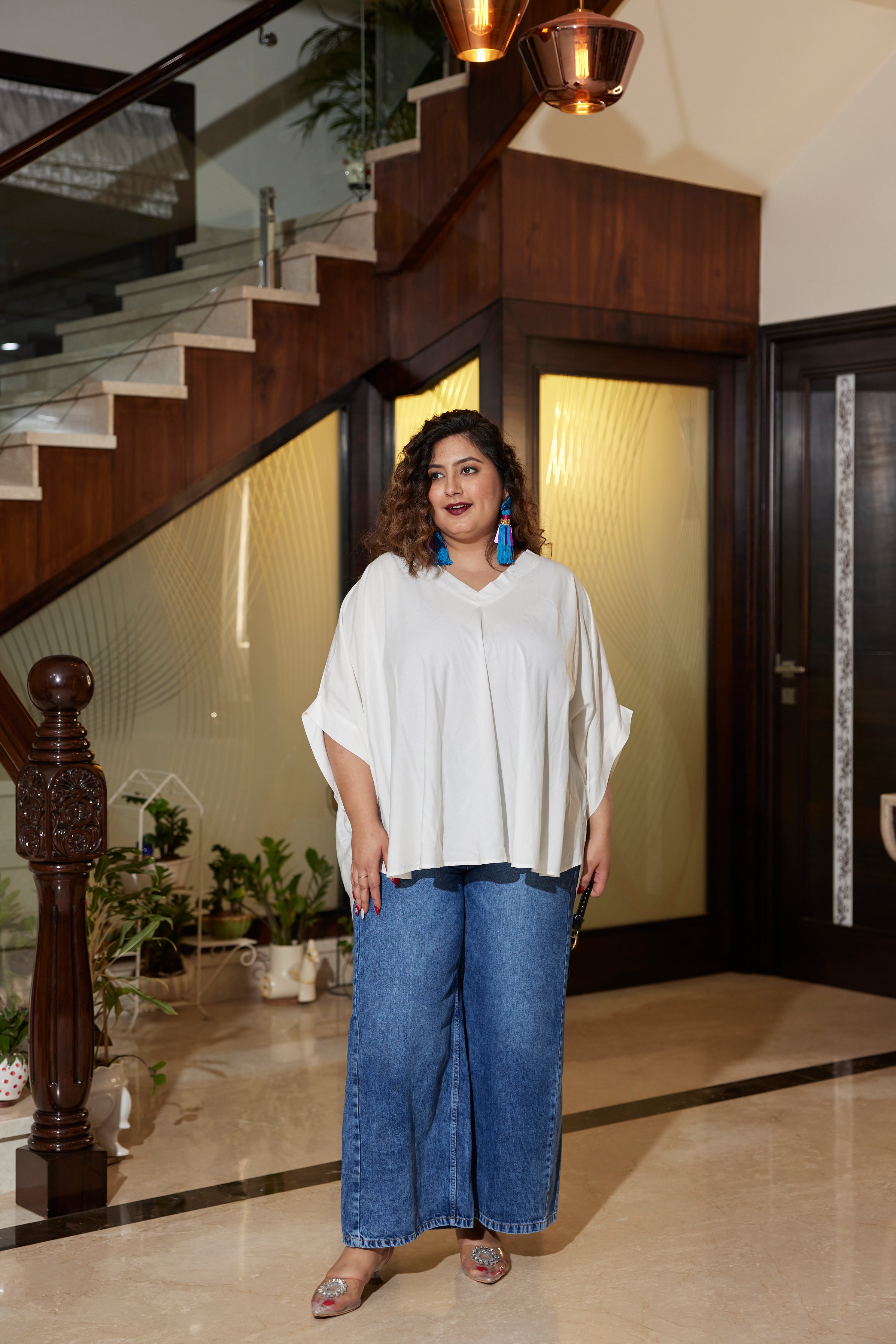 Modal Off White Relaxed Top