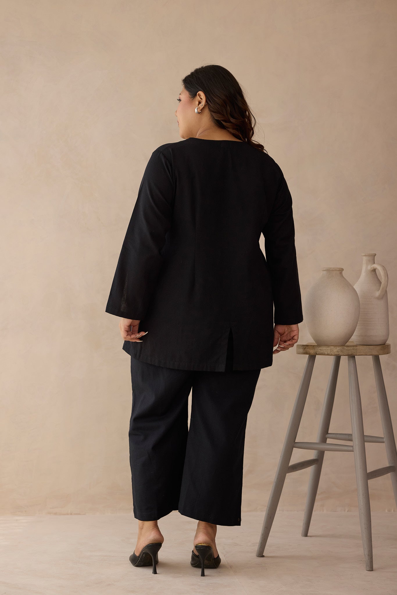 Boss Mode Black Blazer Linen Jacket