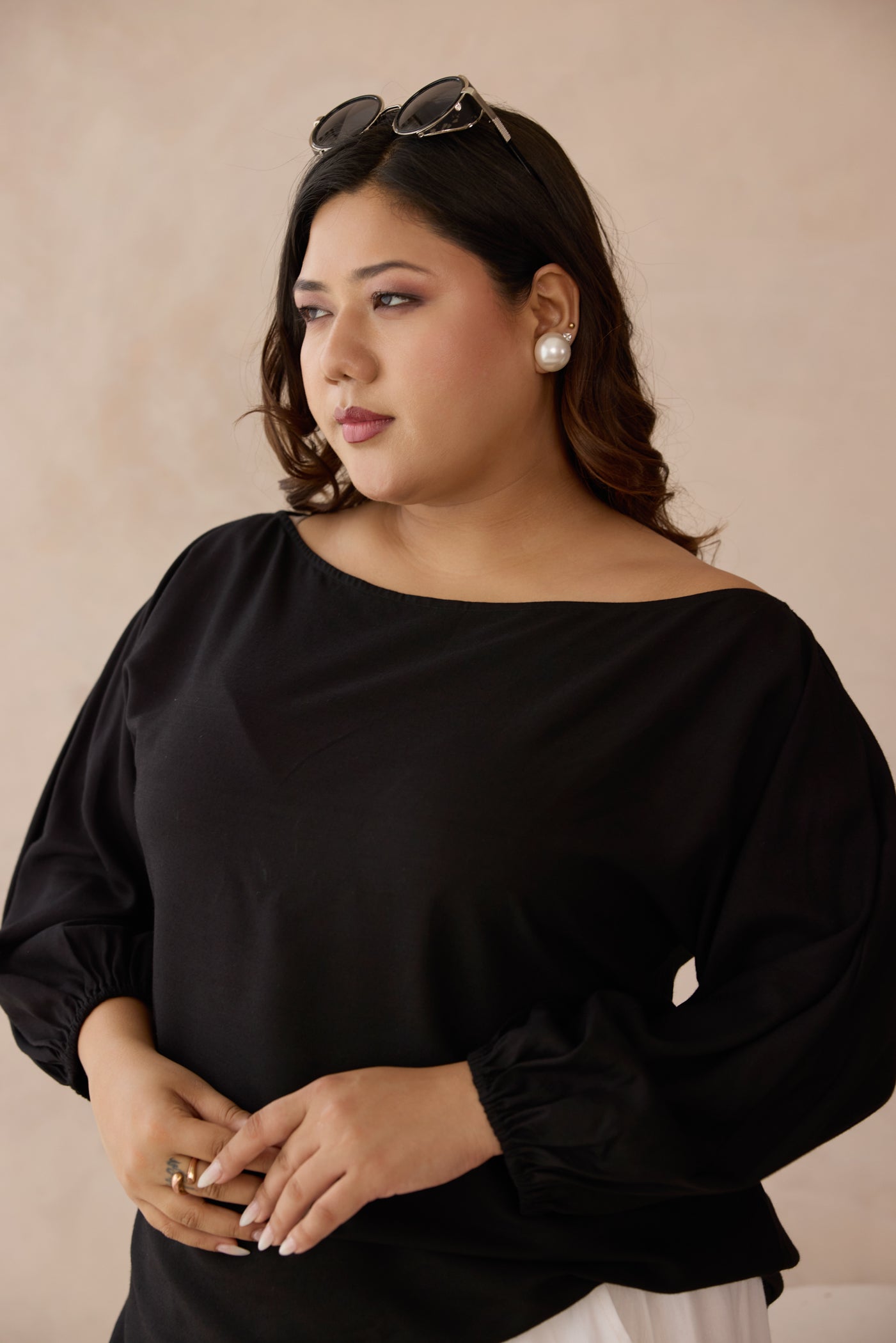 Breezy Black and White Cotton Top & Skirt Co-ord Set