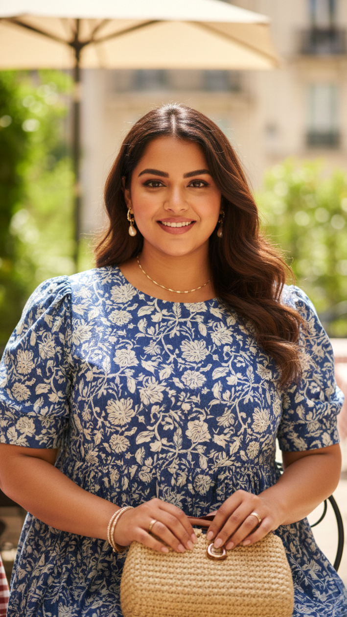 Indigo Floral Maxi Dress