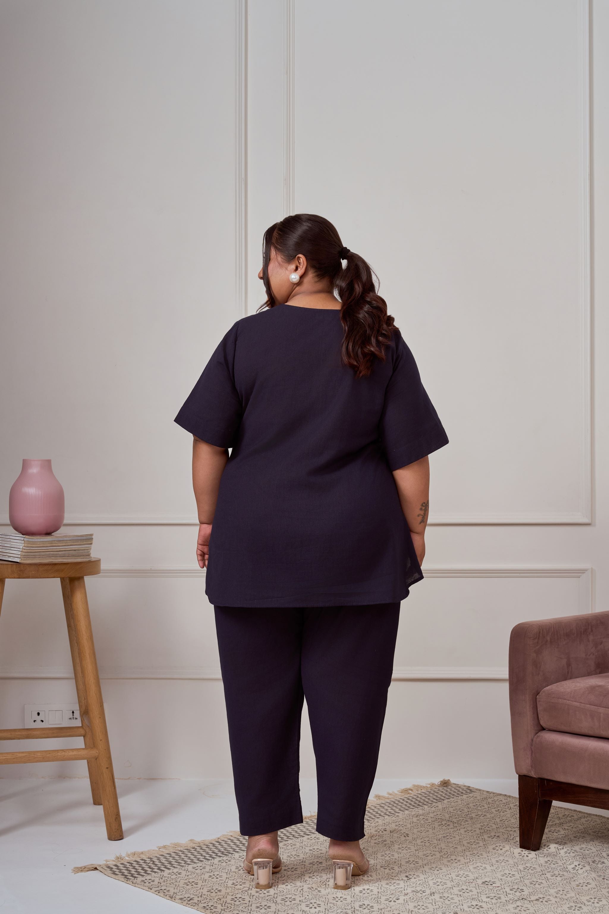 Midnight Blue Linen Co-ord Set