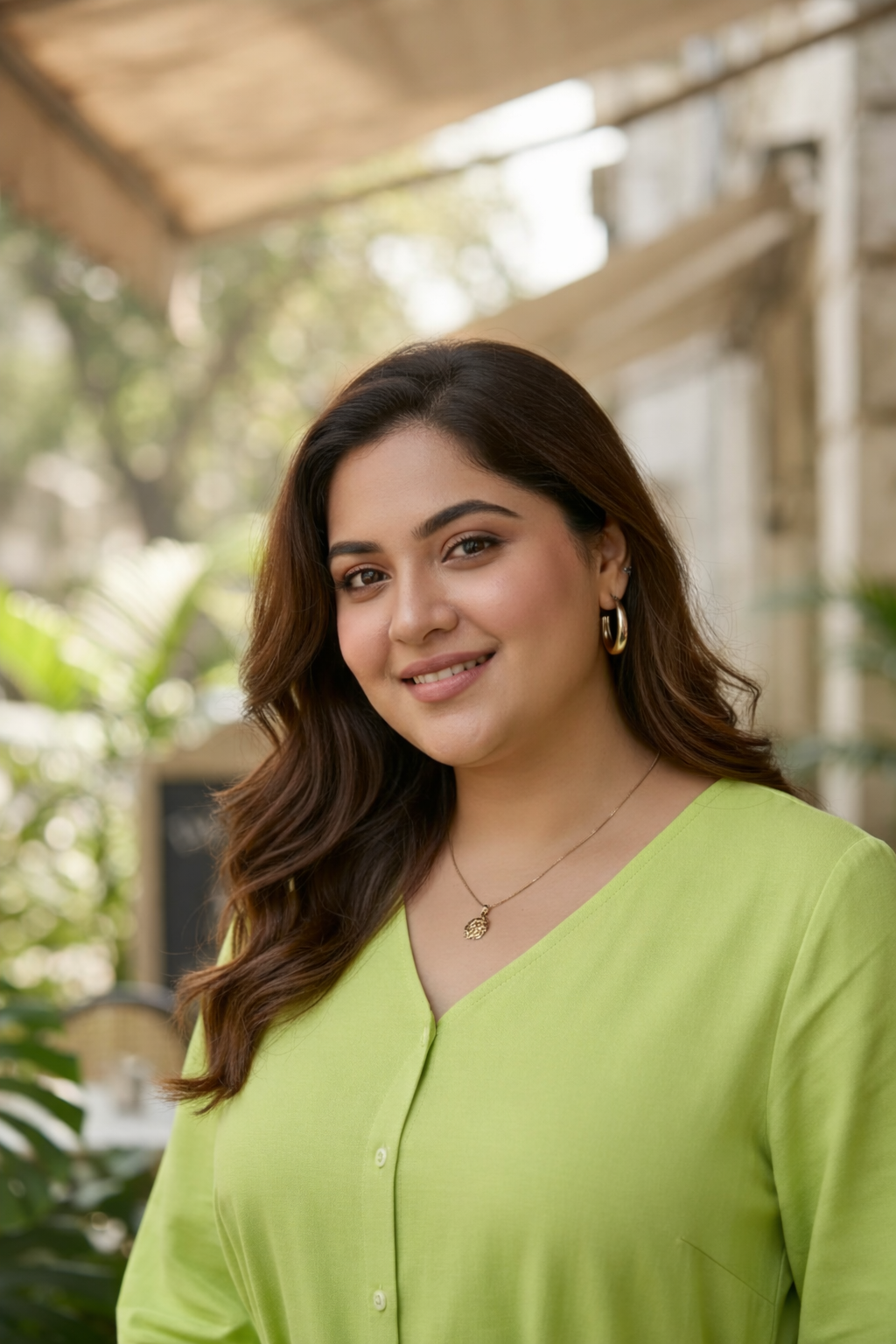 Lime Green Tiered Modal Maxi Dress