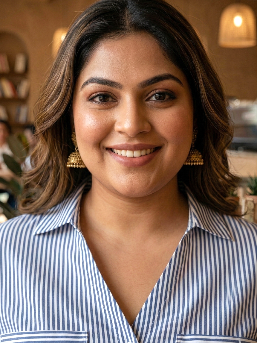 Electric Blue Striped Shirt for a Bold Office Look