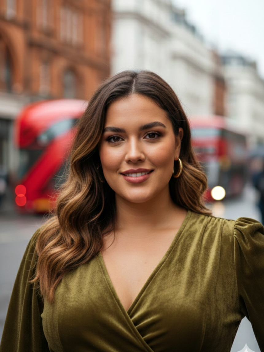 Regular Olivia Velvet V-Neck Wrap Gown