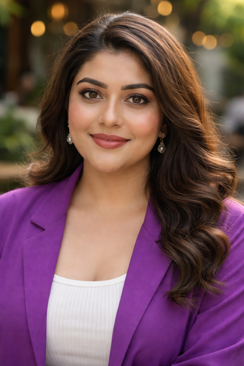 Plus Elegant Linen Longline Blazer with Functional Pockets