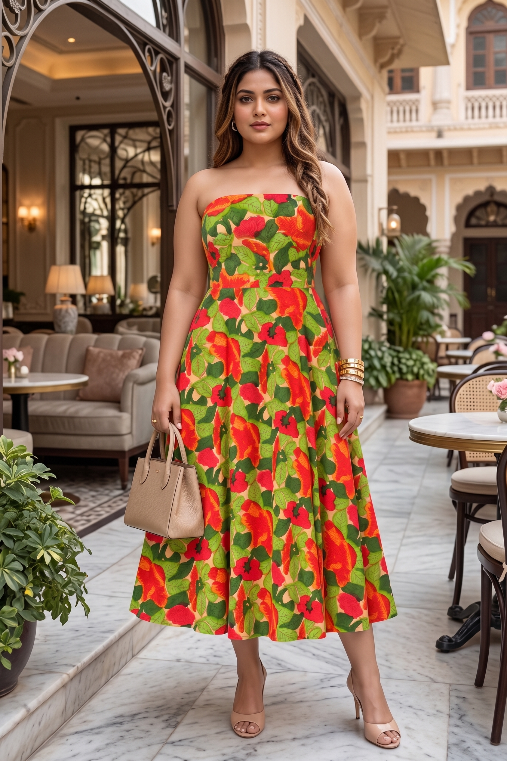 Tropical Floral Tube Dress