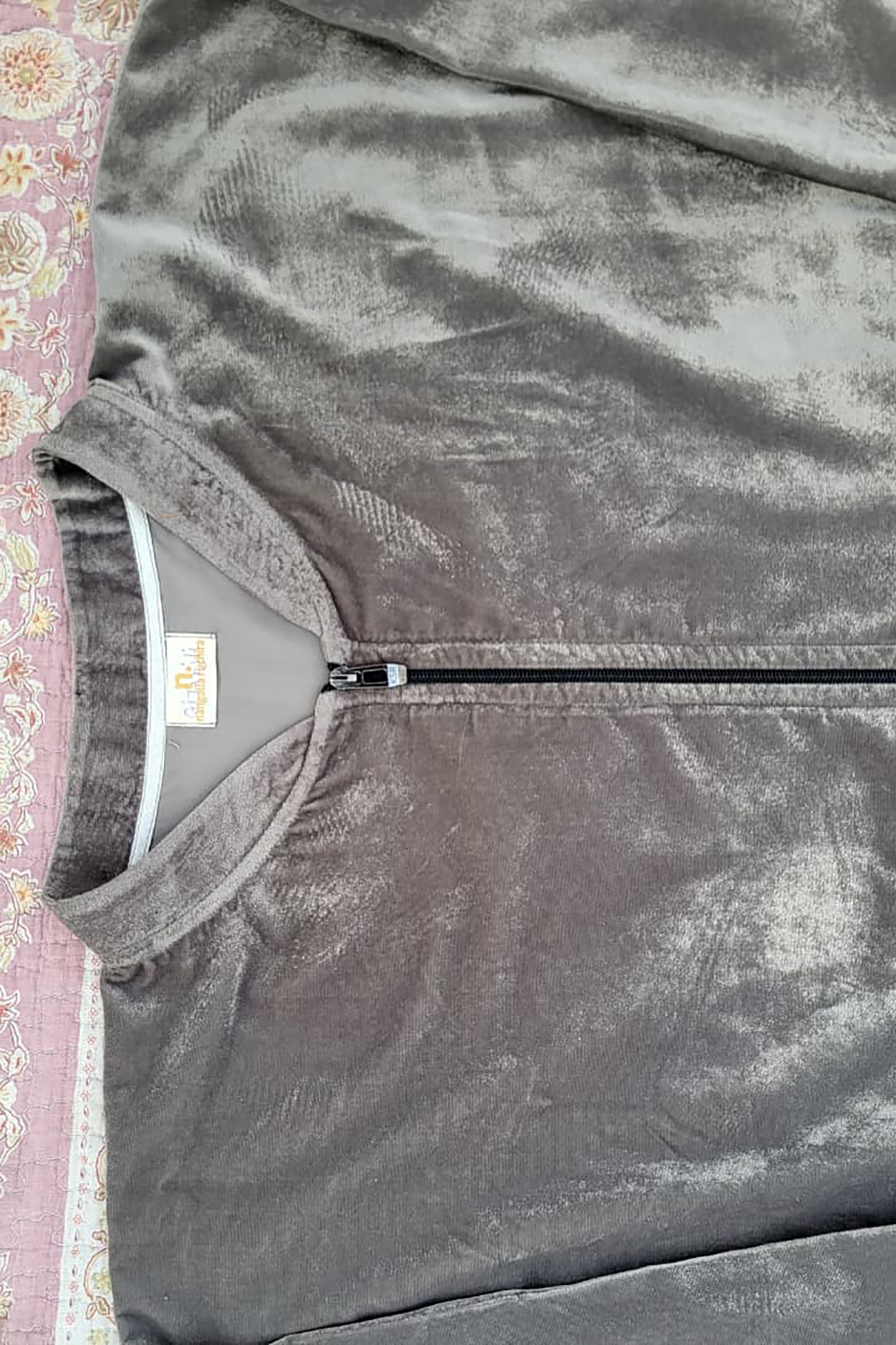 Plus Size Shimmer Velvet Bomber Jacket for Women