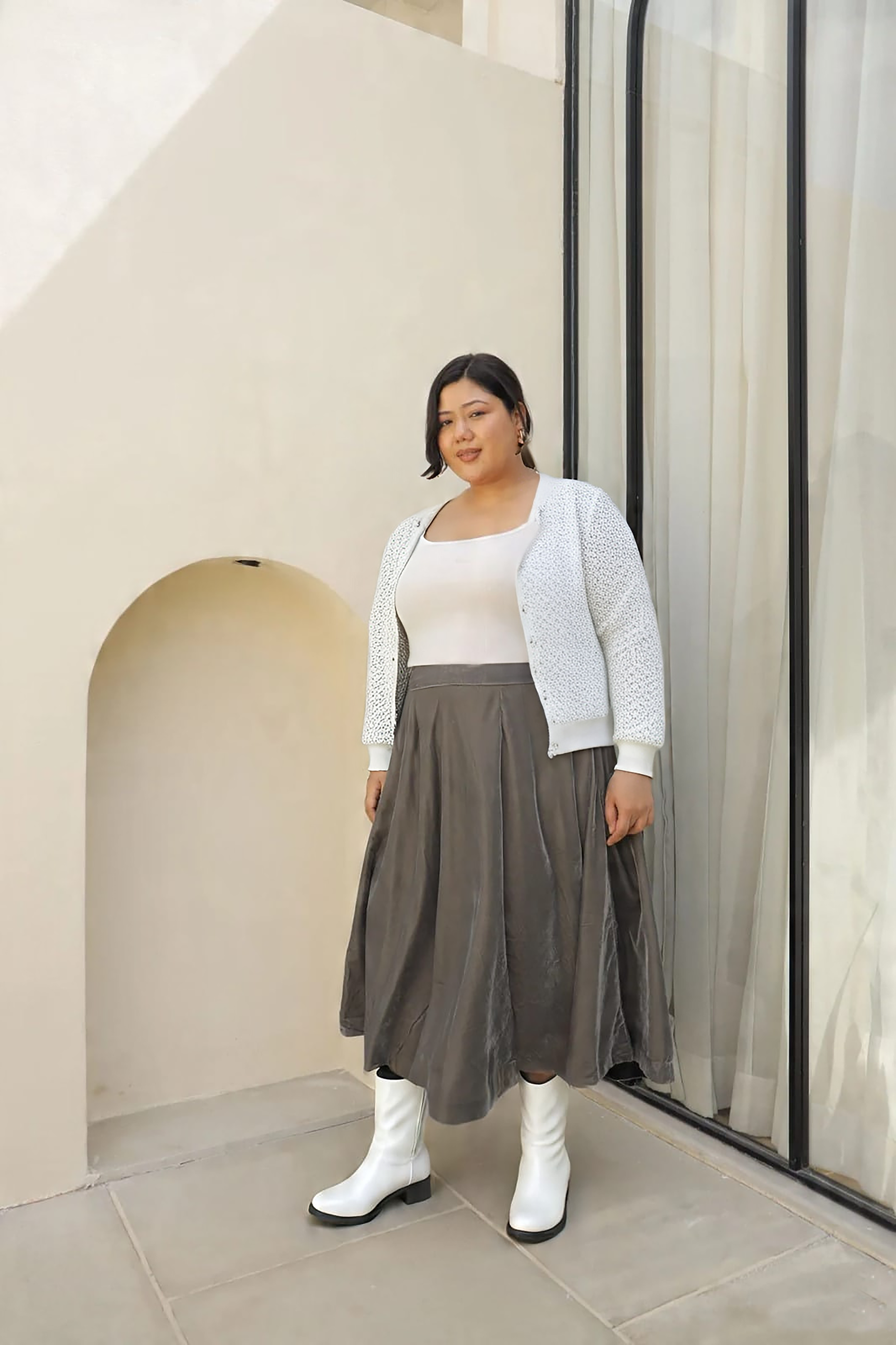 Paris Shimmer Velvet Skirt