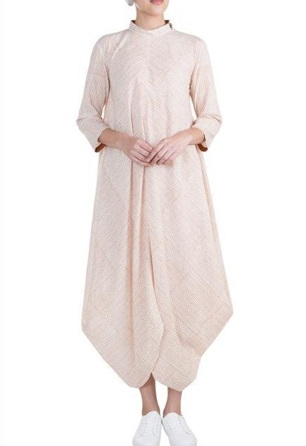 Striped Cowled Dress