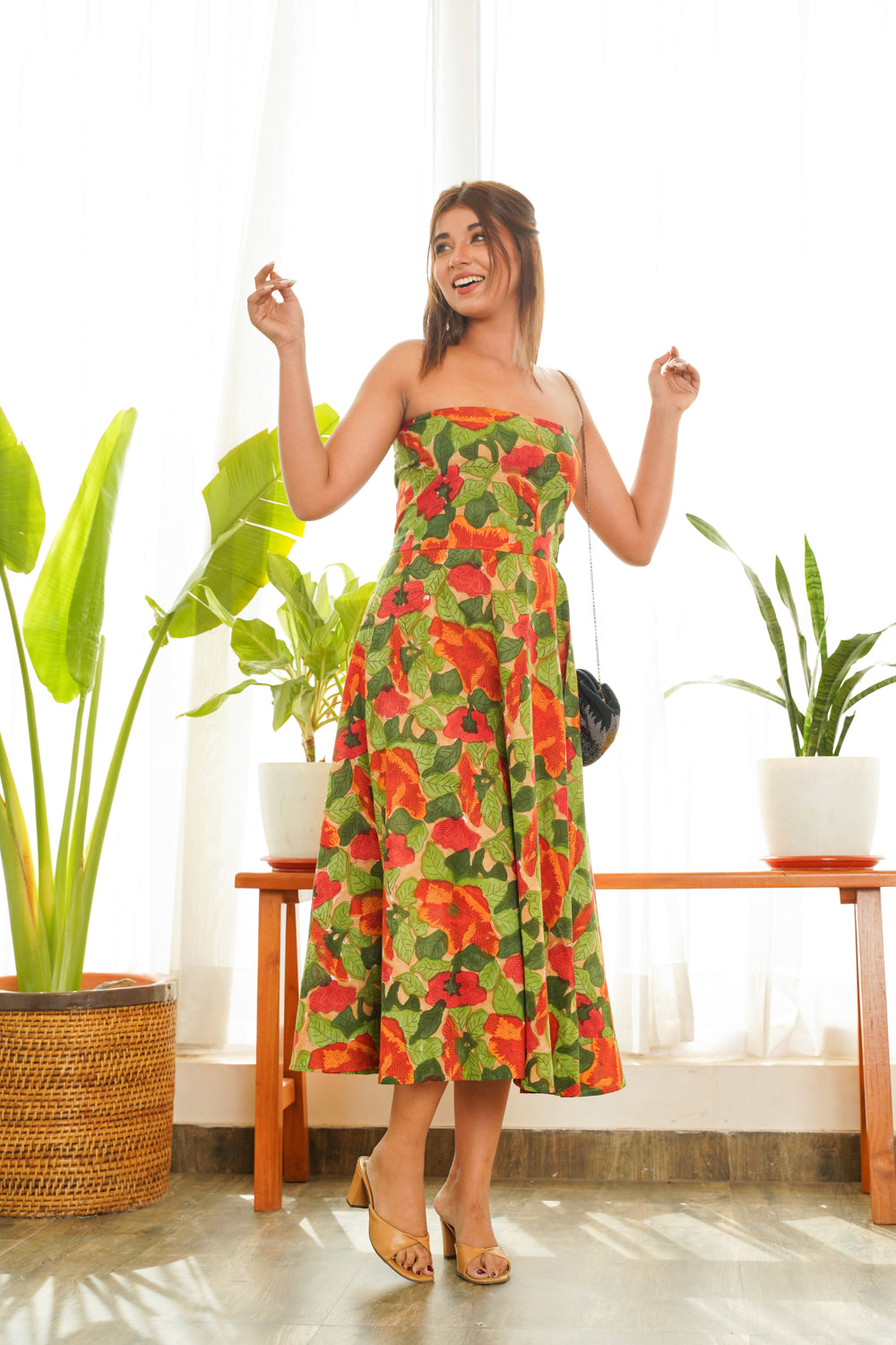 Tropical Tube Dress-Plus Size
