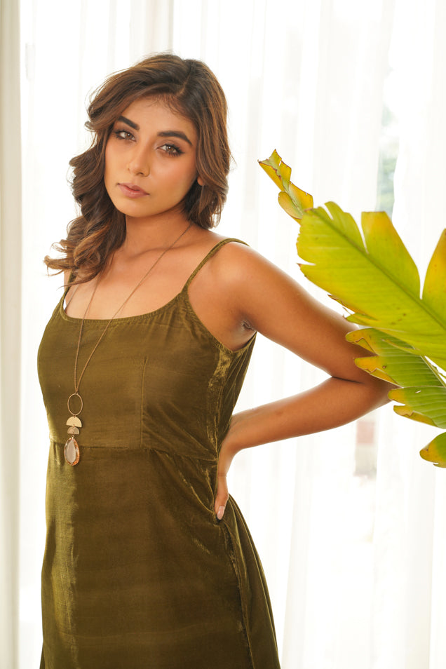 Olivia Velvet Strappy Dress