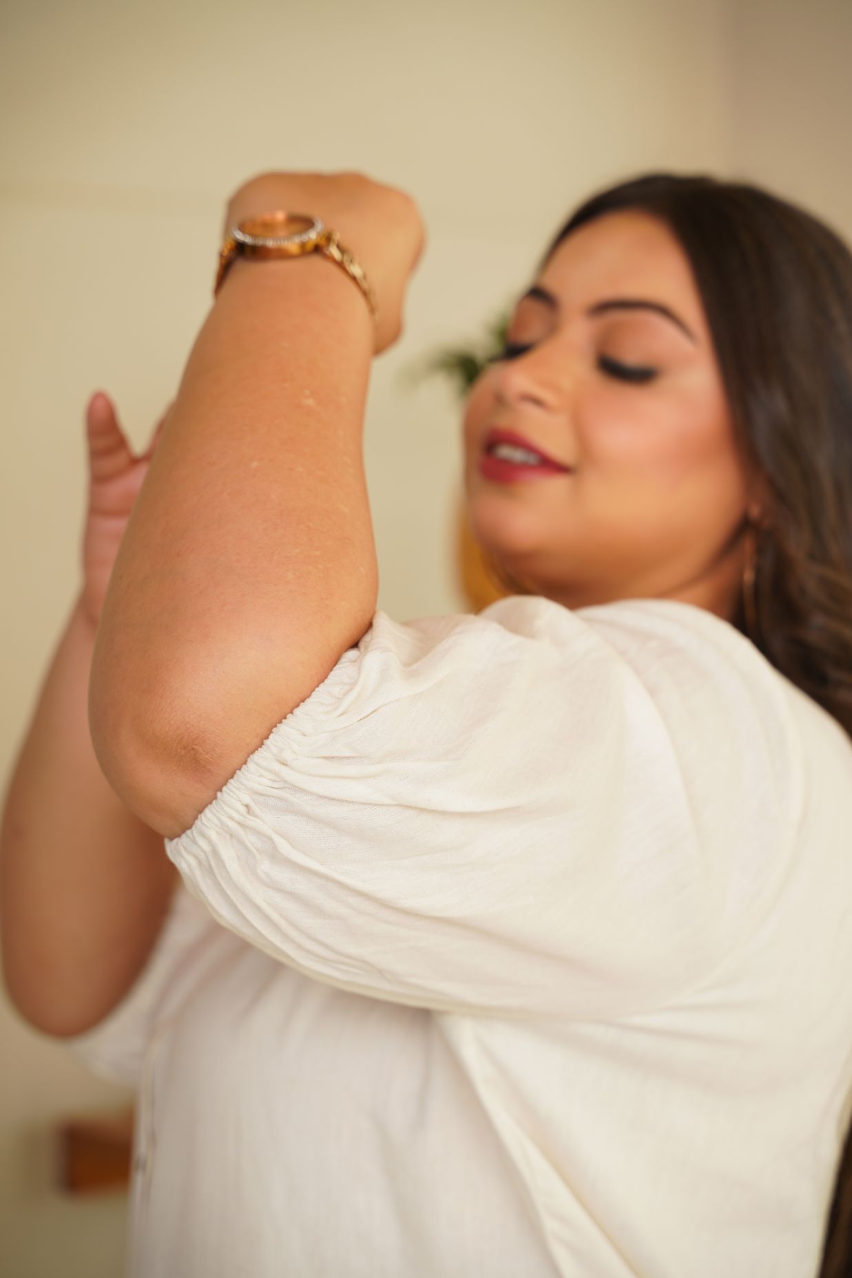 Snow White Tiered Linen Shirt Dress