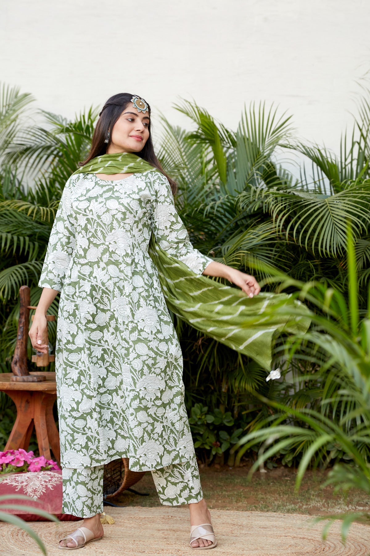 Elegant Floral Co-ord Set with printed pants|NR