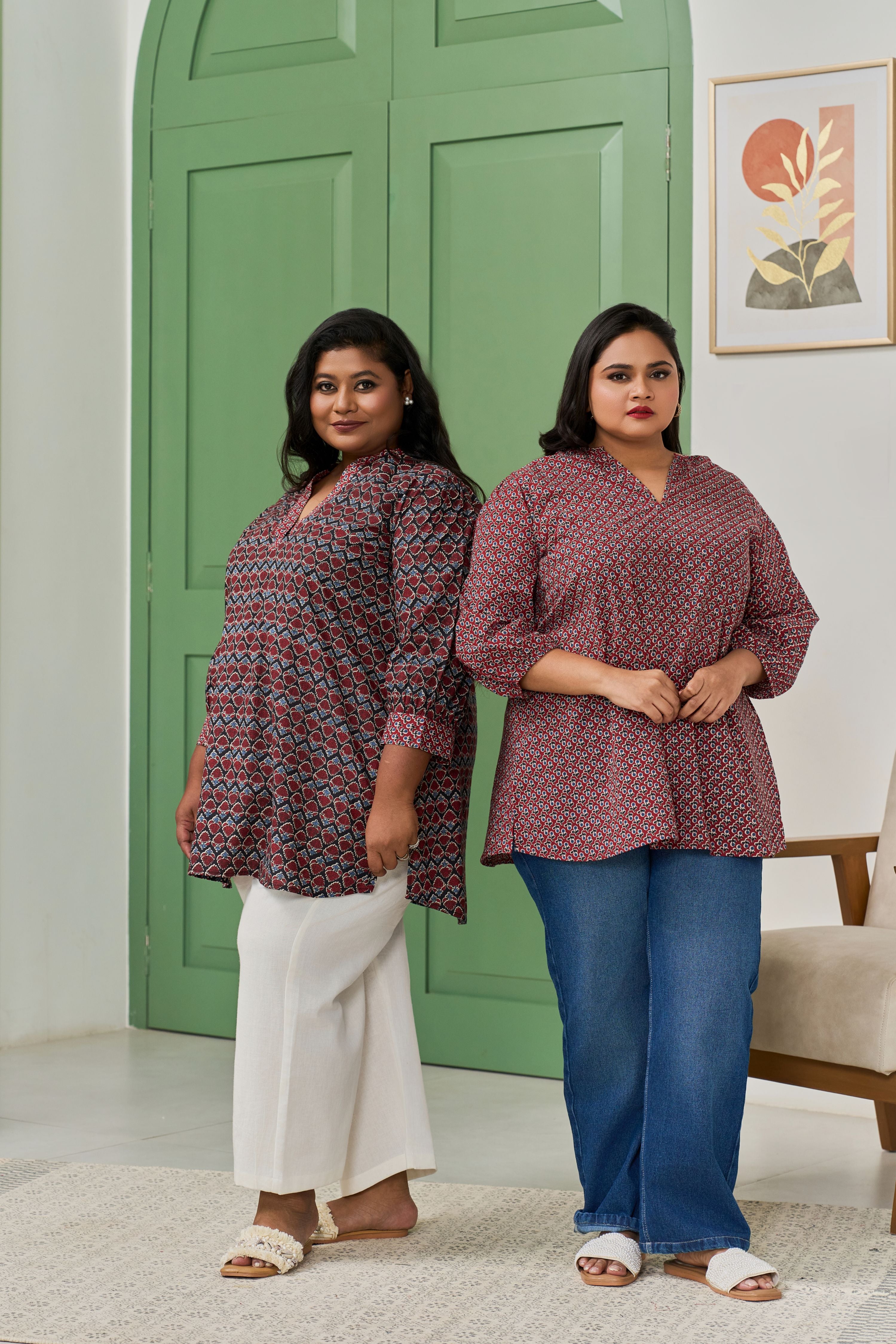 Traditional Booti Print Top with Modern Charm