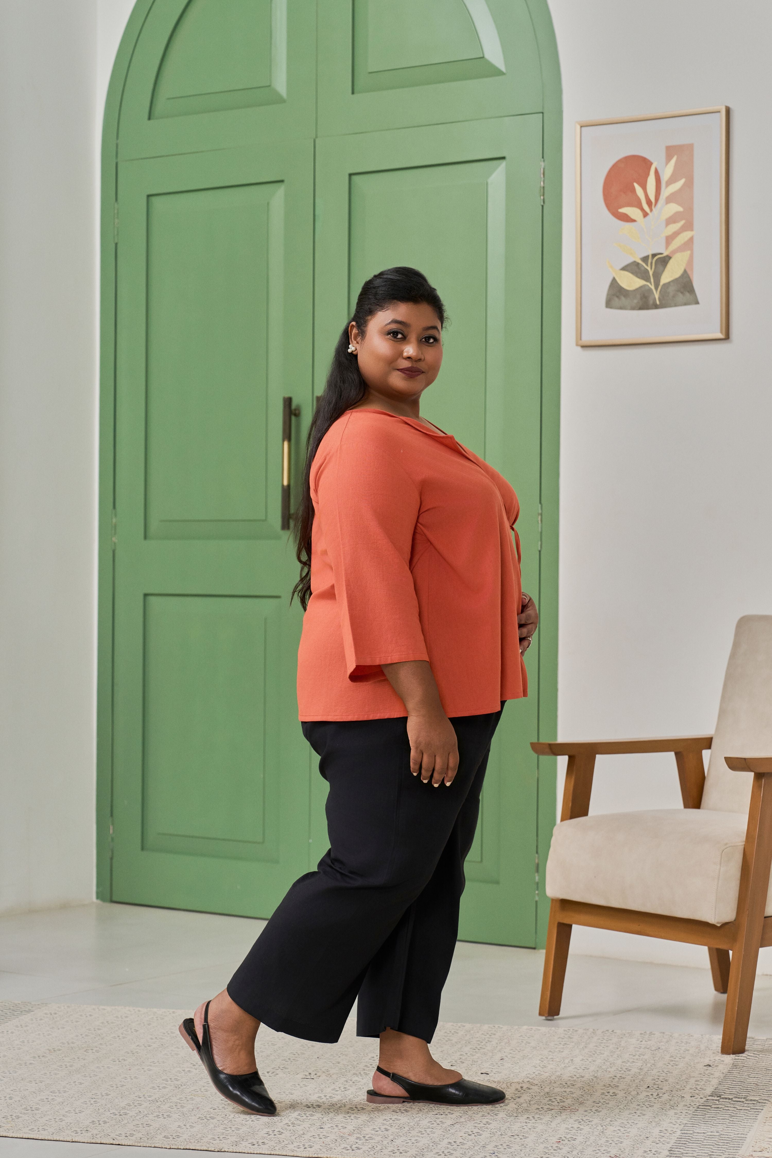 Coral Angarakha Linen Jacket – A Wardrobe Staple