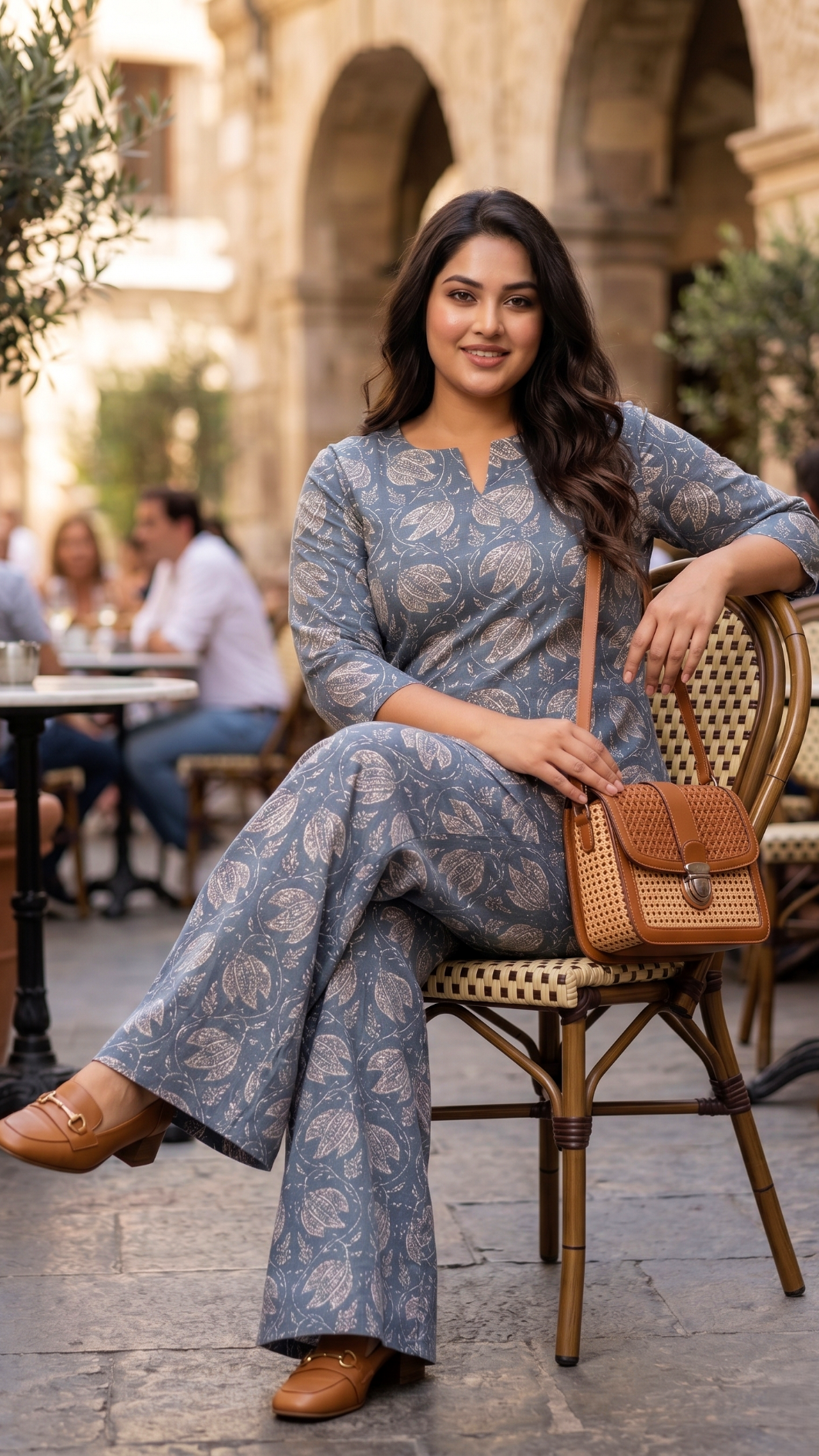 Plus Size Printed Cotton Co-Ord Set for Women – Stylish Cool Co-Ord Set