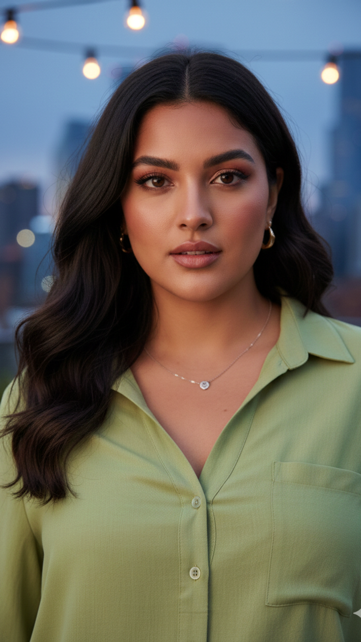Olive Green Linen Everyday Work Shirt