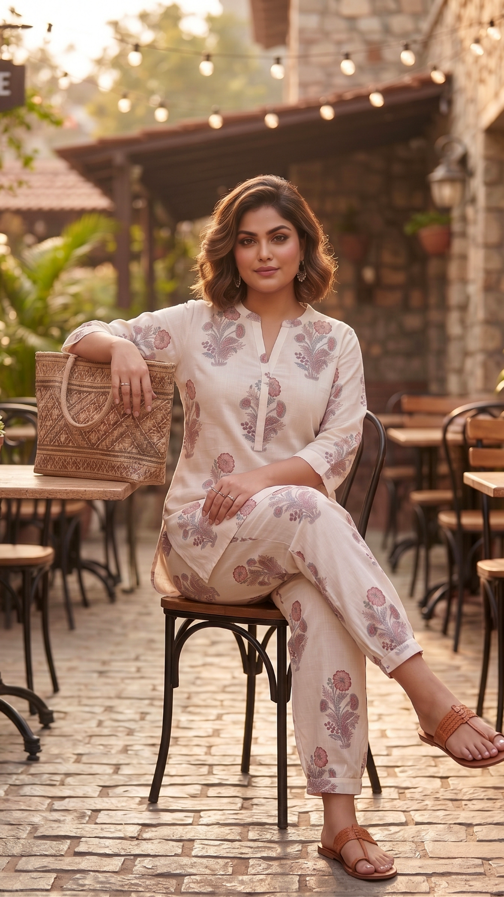 Plus Size Cotton Printed Co-Ord Set for Women – Floral Print Co-Ord Set