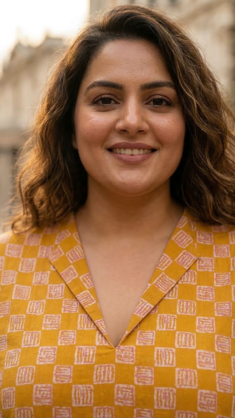 Plus Size Mustard Printed Cotton Tiered Midi Dress for Women – Elegant Casual Wear