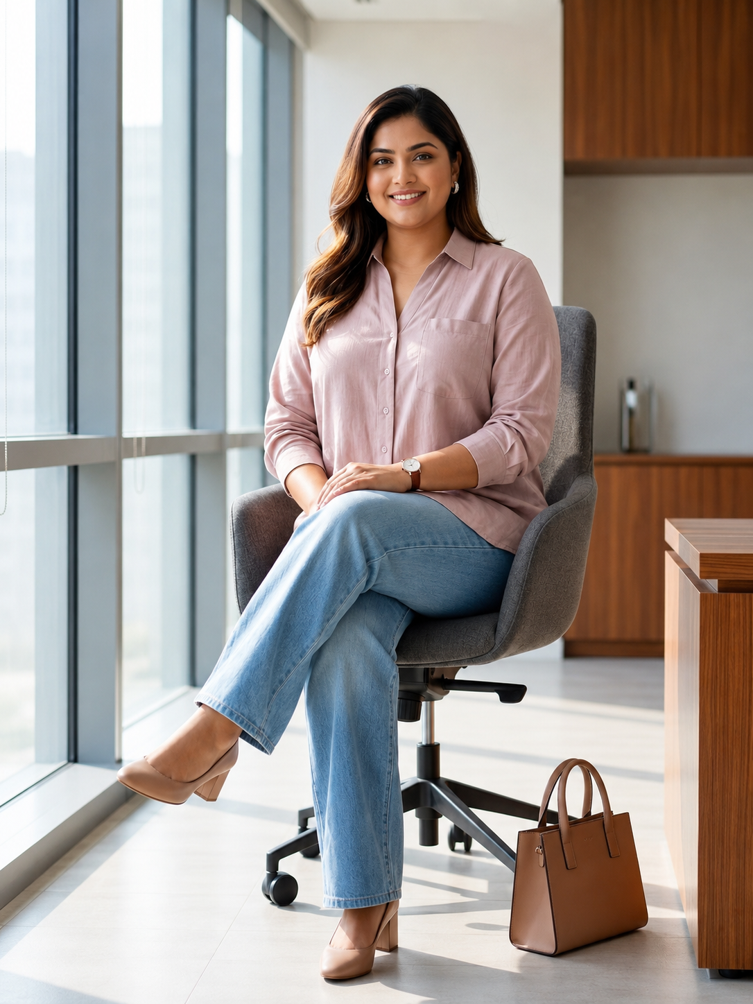 Blush Pink Linen Casual Shirt (Only Shirt)