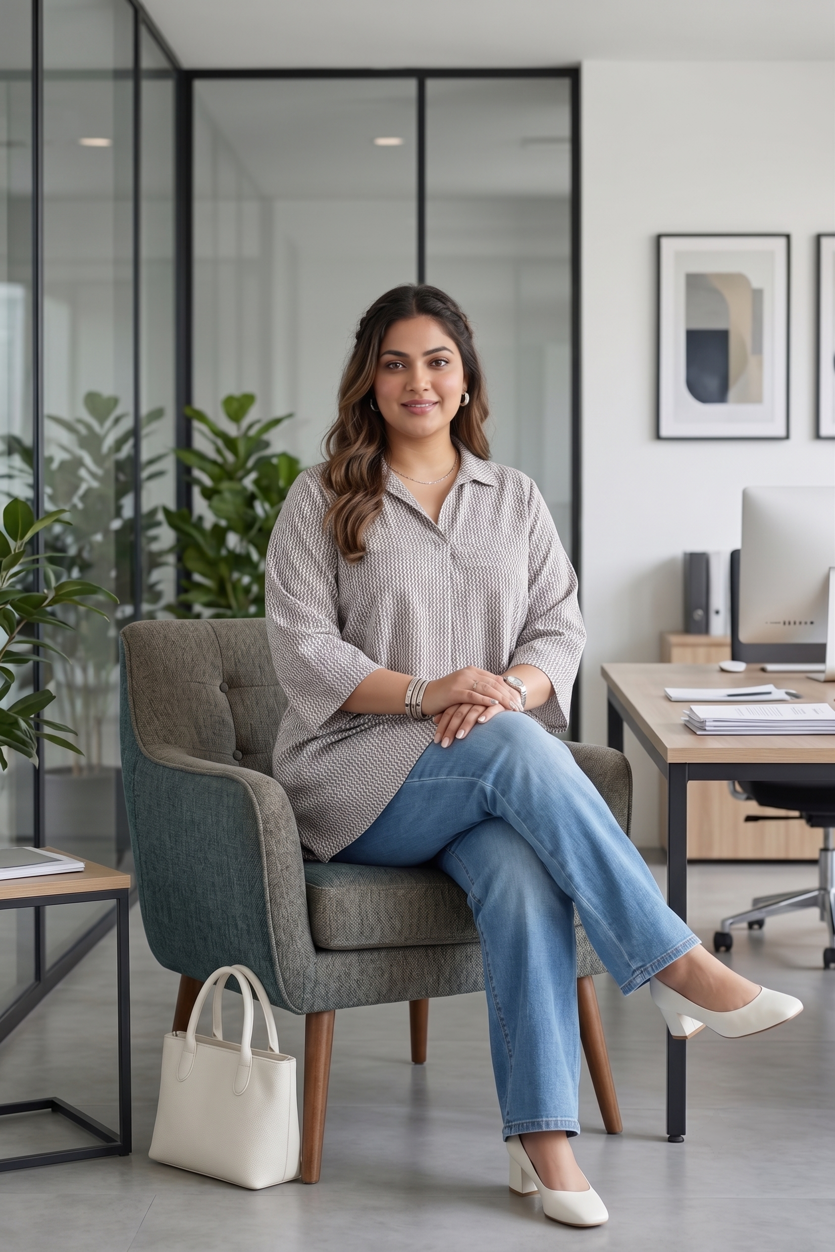 Timeless Grey Cotton Comfort Top
