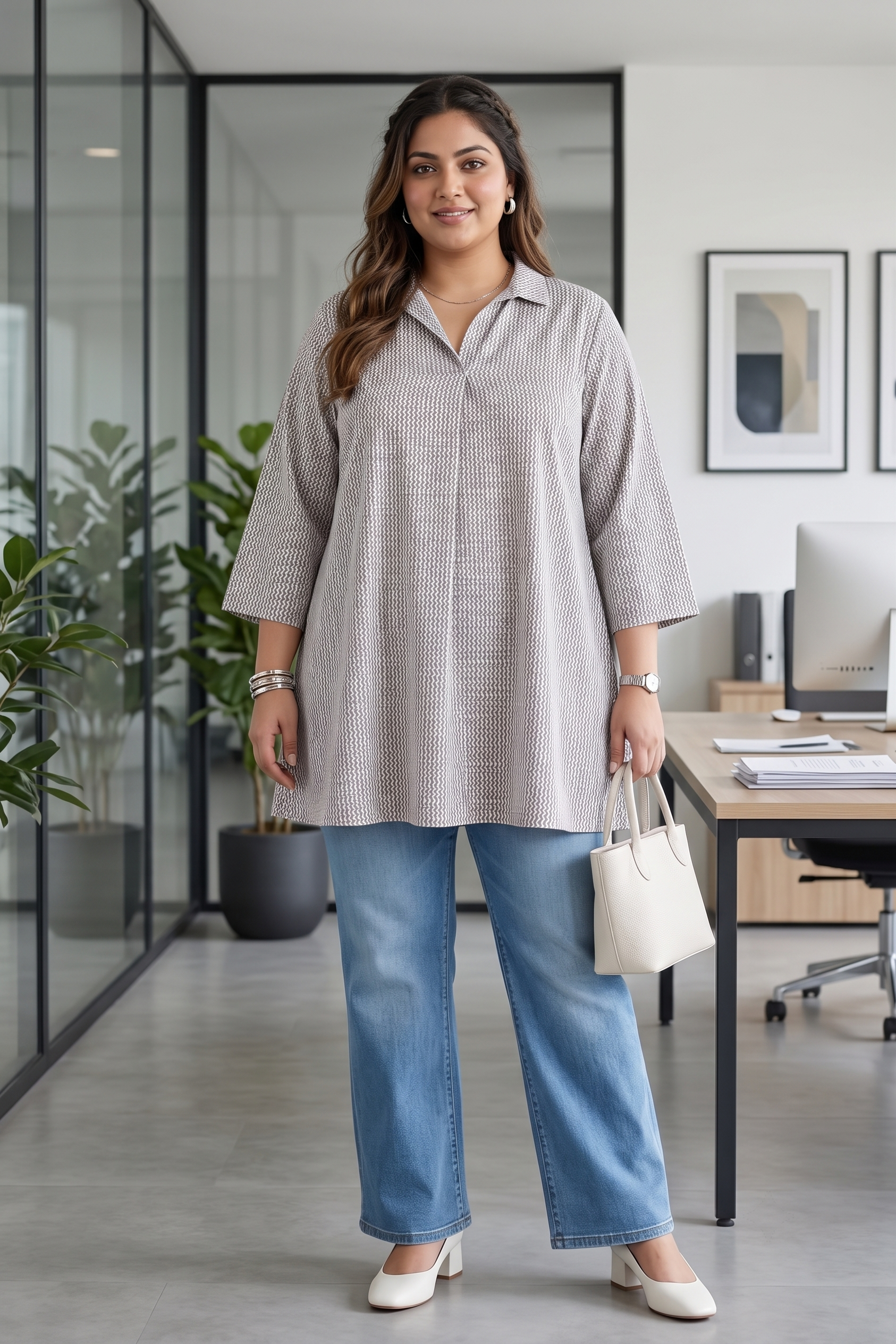 Timeless Grey Cotton Comfort Top