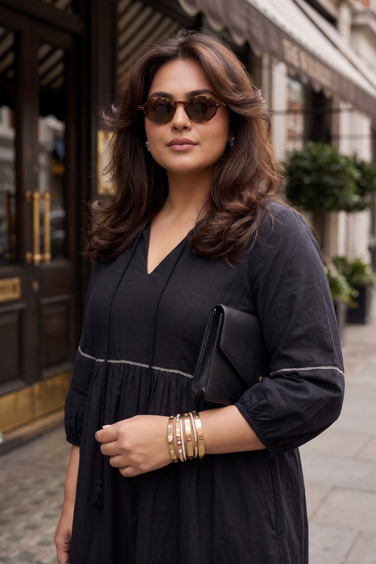 Black 100% Cotton Tiered Maxi Dress
