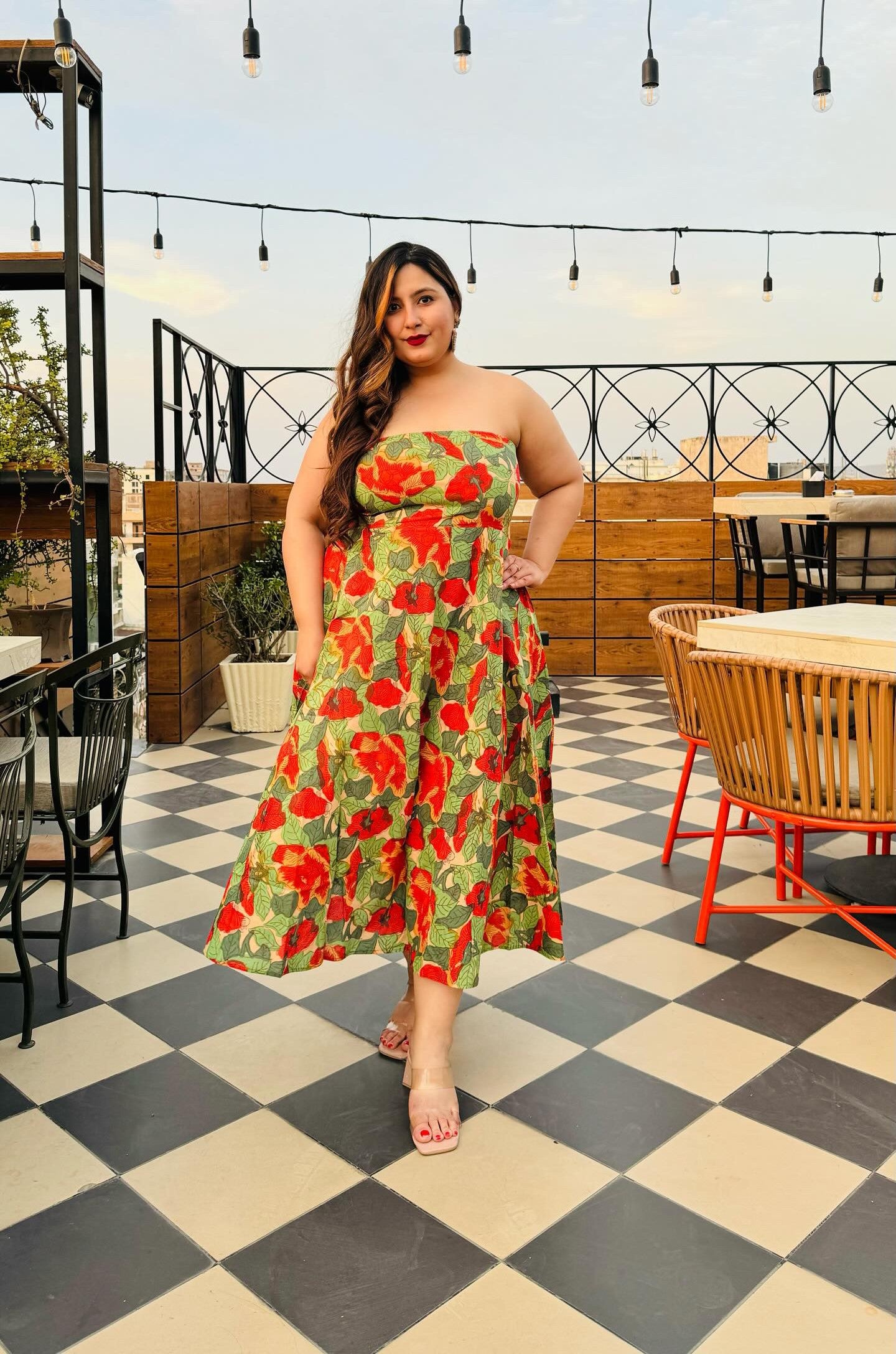 Tropical Tube Dress-Plus Size