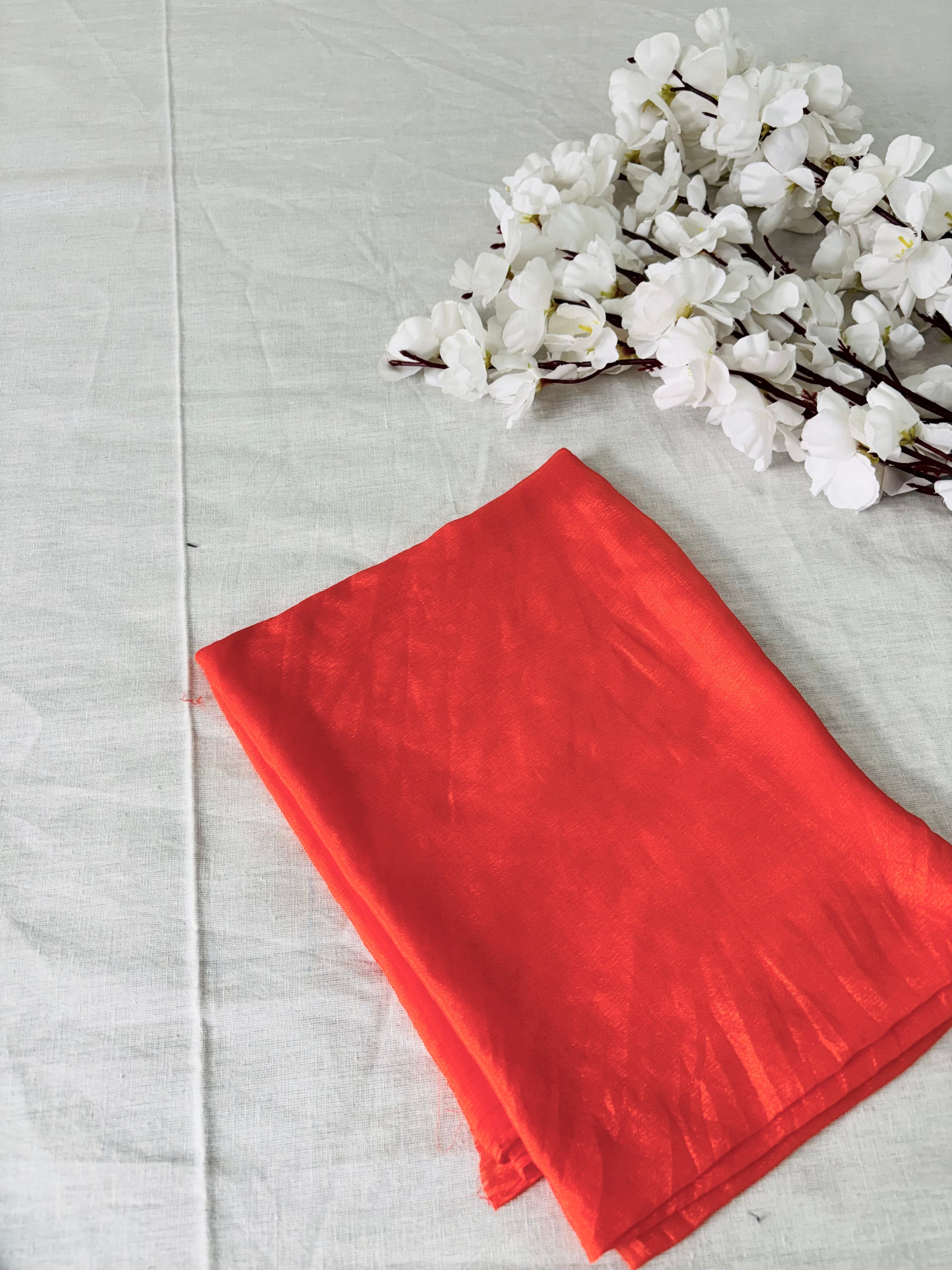 Vibrant Orange Bandhani Saree