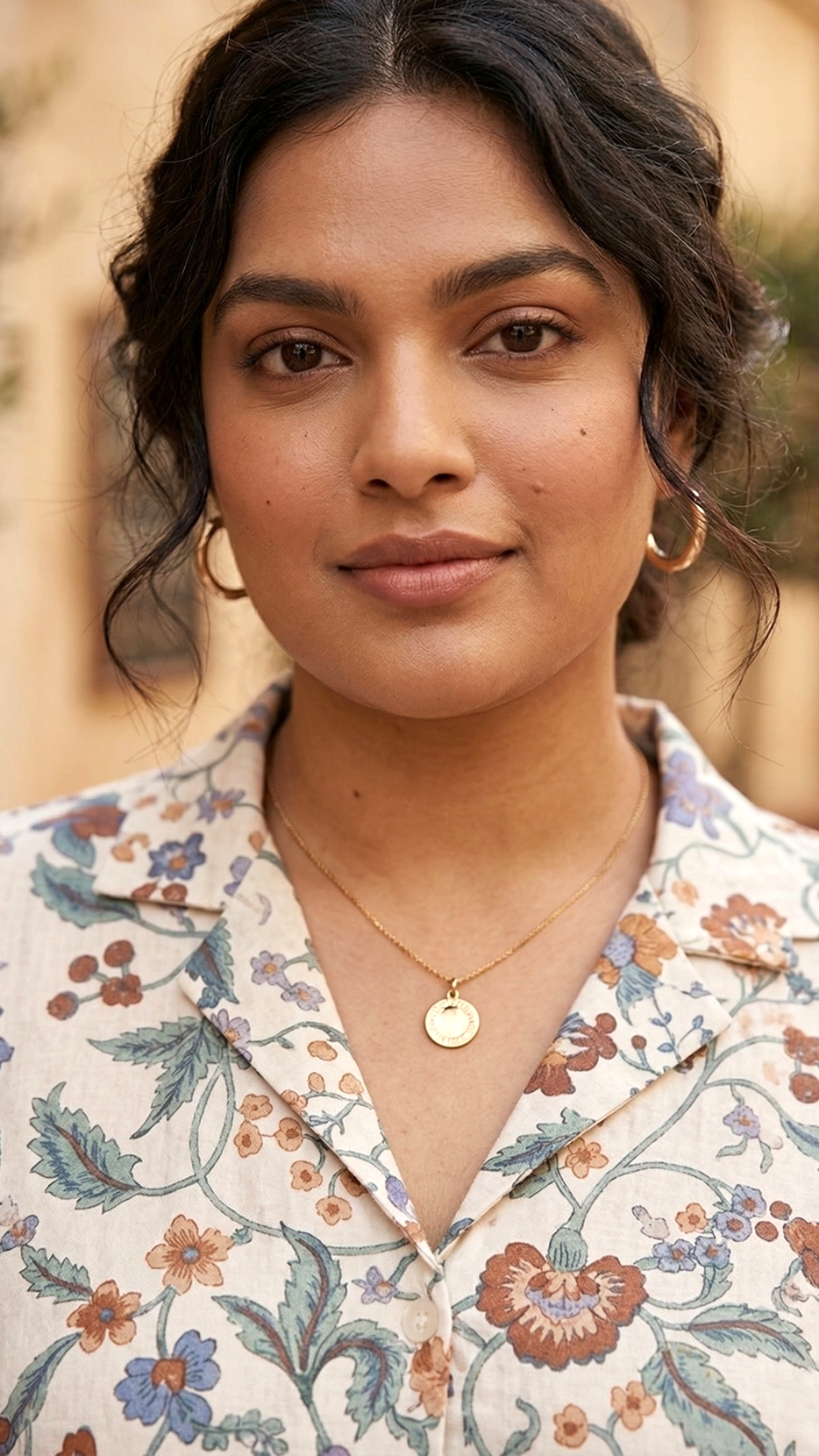 Plus Size Floral Print Collared Maxi Dress – Cotton Blend Vintage Garden Style