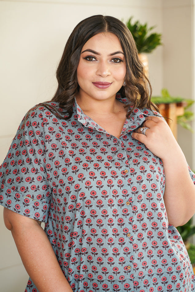 Trapeze Shirt Co-ord Set