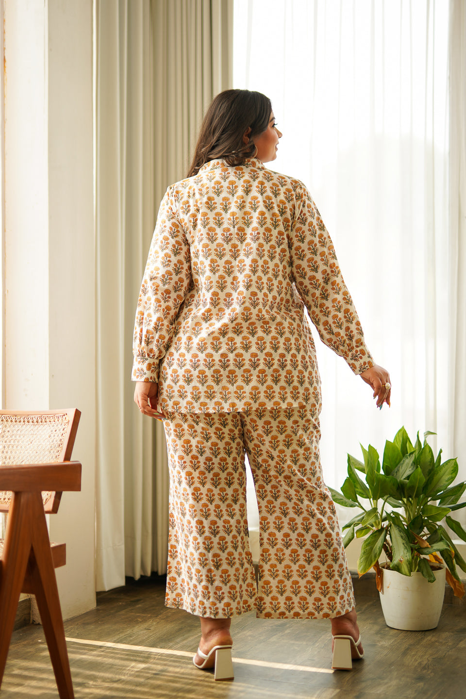 Boho Off White Cotton Coord Set