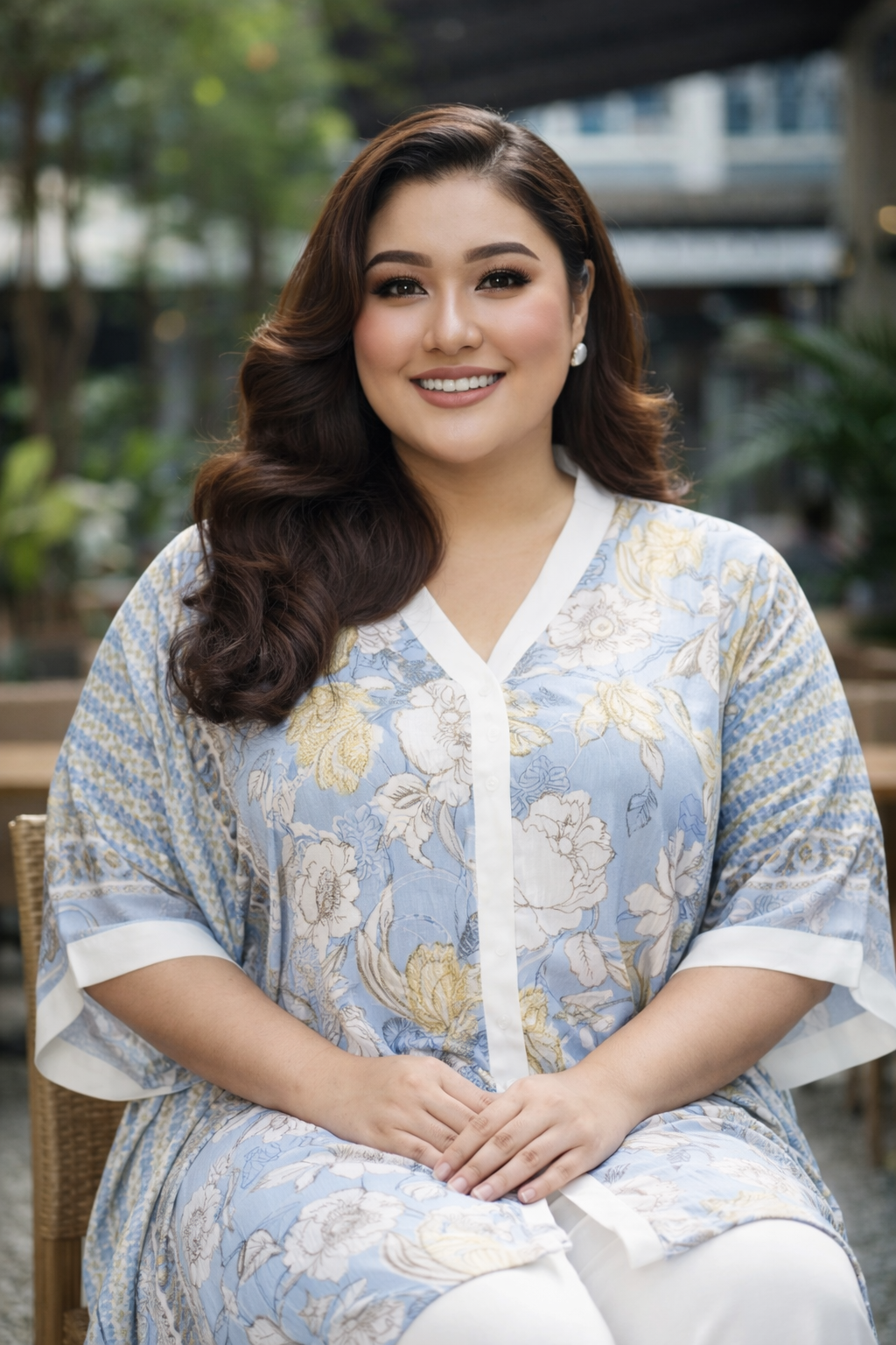 Breezy Printed Mulmul Kaftan Pants Set(Set of 3)