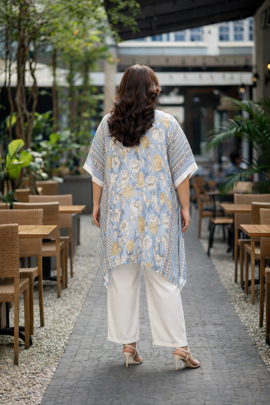 Breezy Printed Mulmul Kaftan Pants Set(Set of 3)