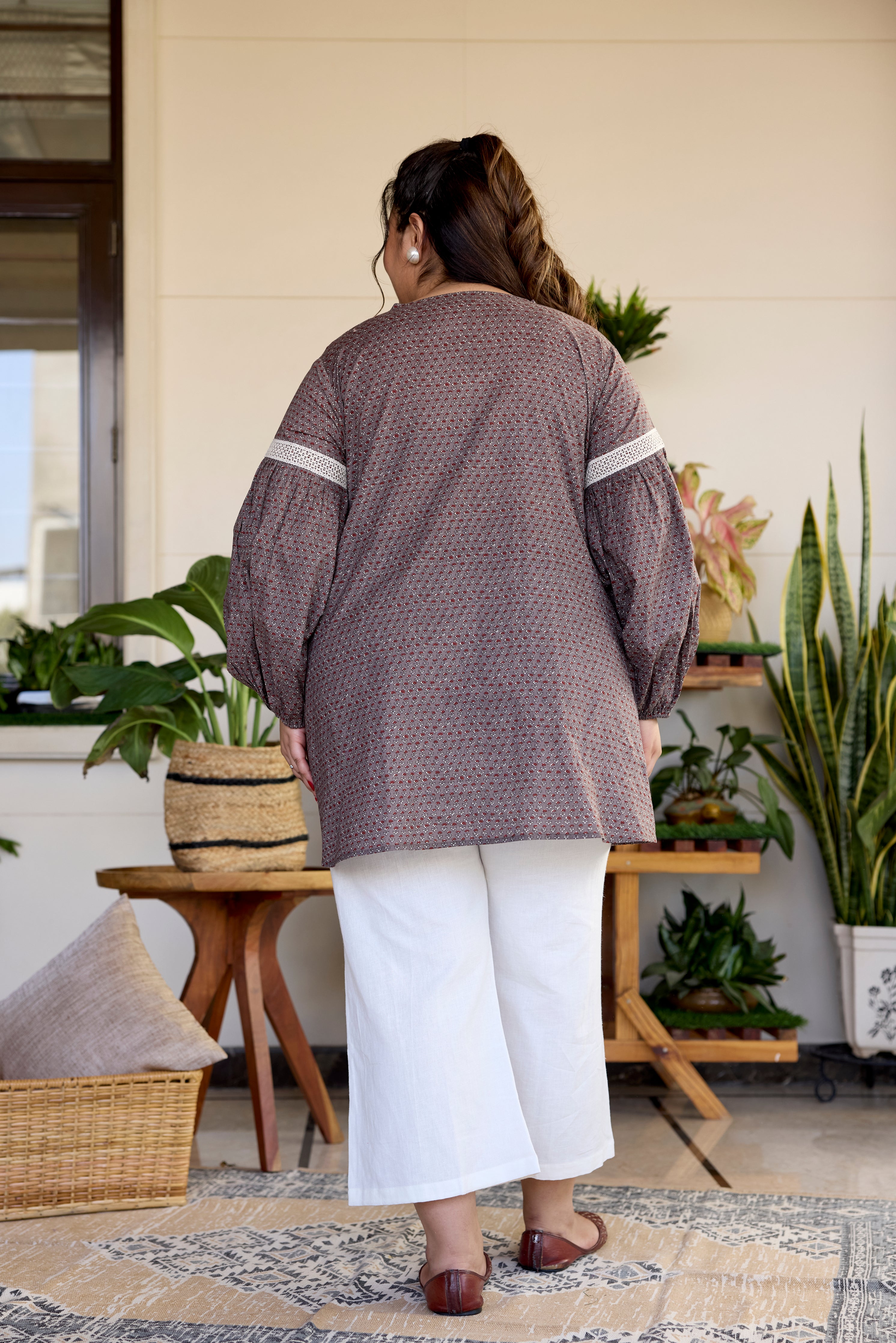 Rustic Charm Sanganeri print Top (Only Top)