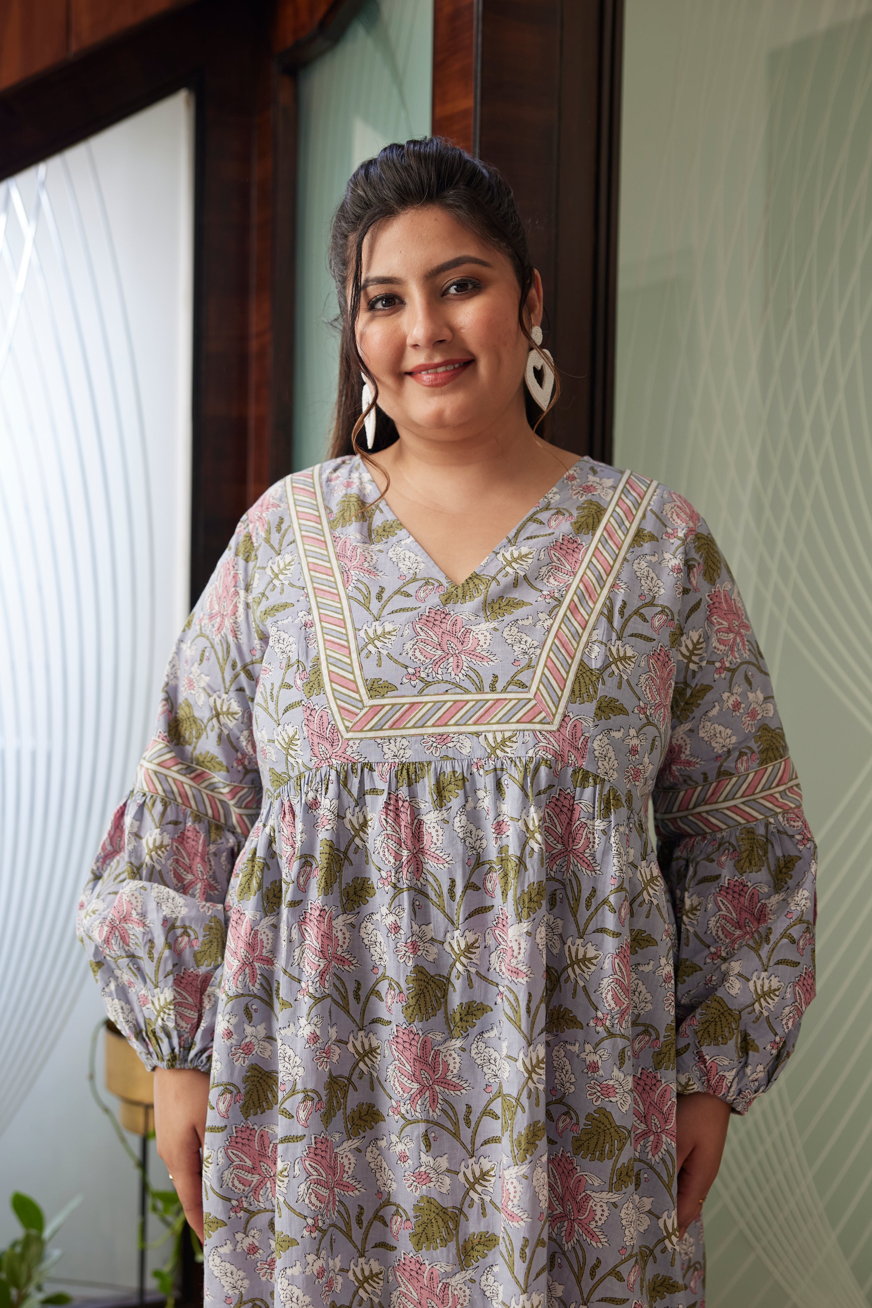 Tropical Print Maxi Dress